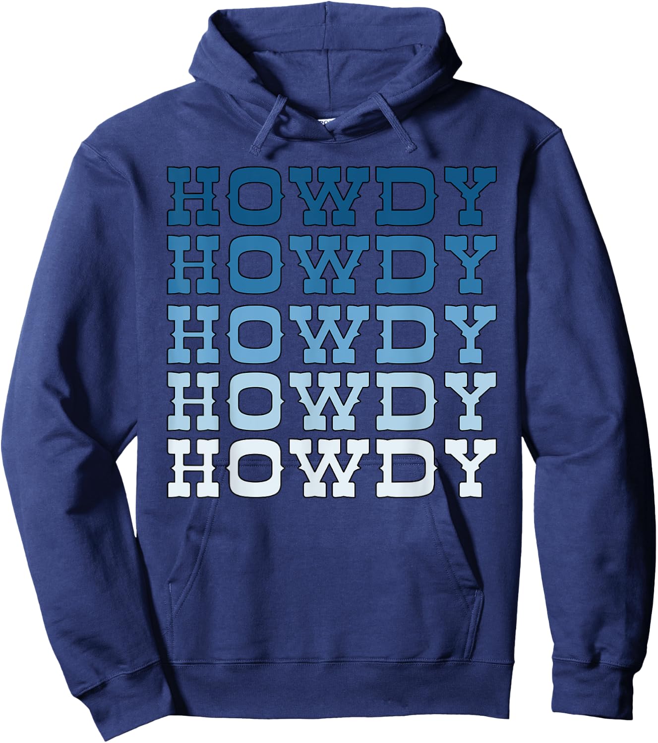 Blue Wild West Western Rodeo Yeehaw Howdy Cowgirl Country Hoodie - Hoodie | Navy