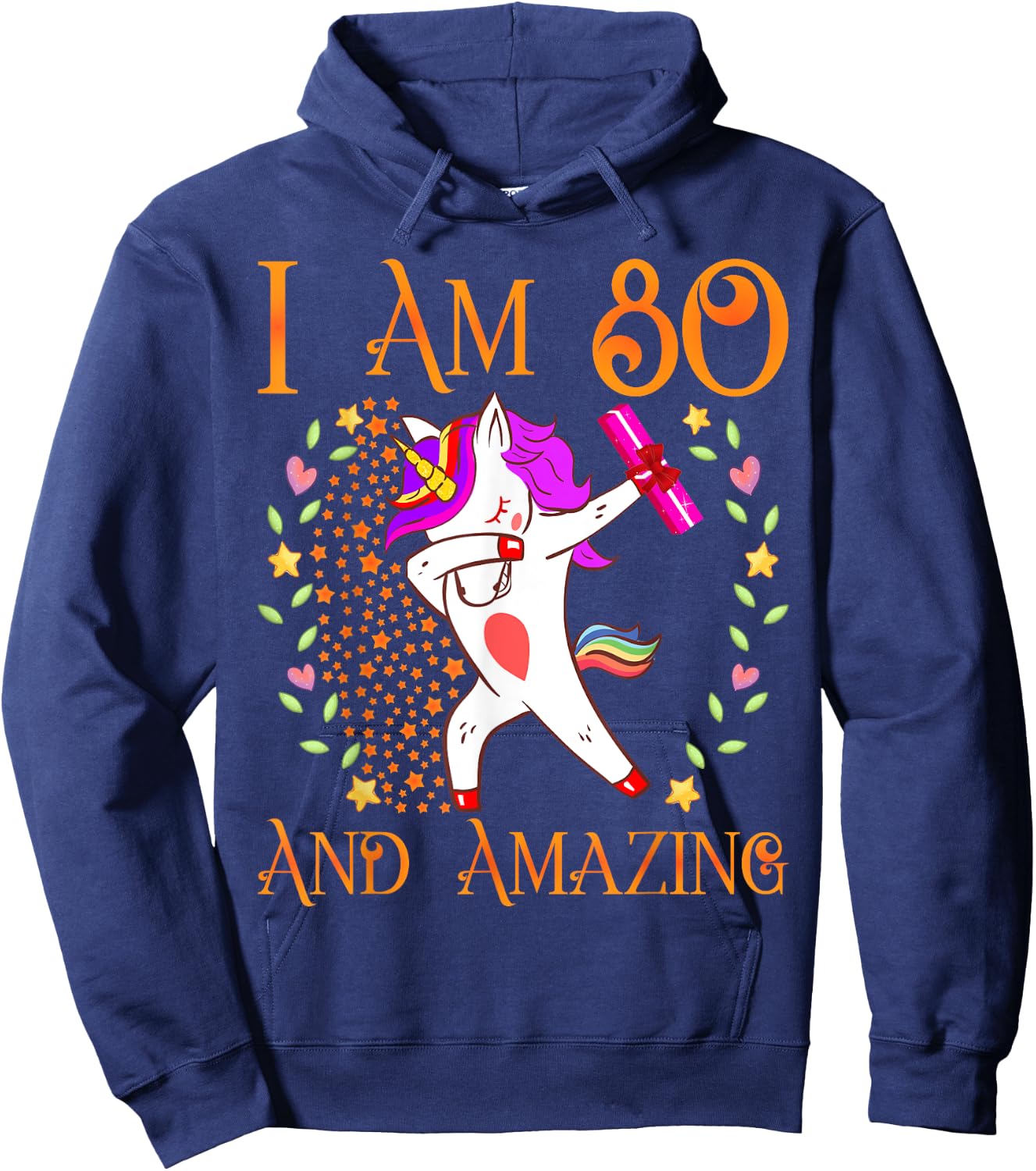 80th Birthday Shirt Funny Female Her 80 Year Old Hoodie - Hoodie | Navy