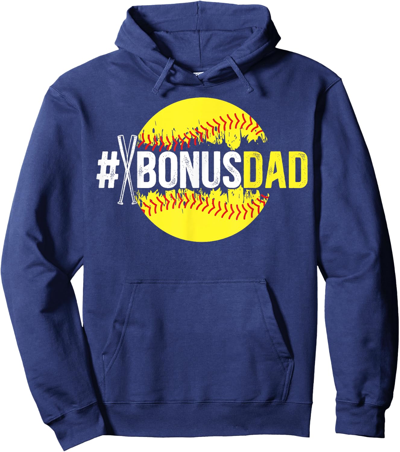 Softball Bonus Dad Proud Softball Player Bonus Dad Hoodie - Hoodie | Navy