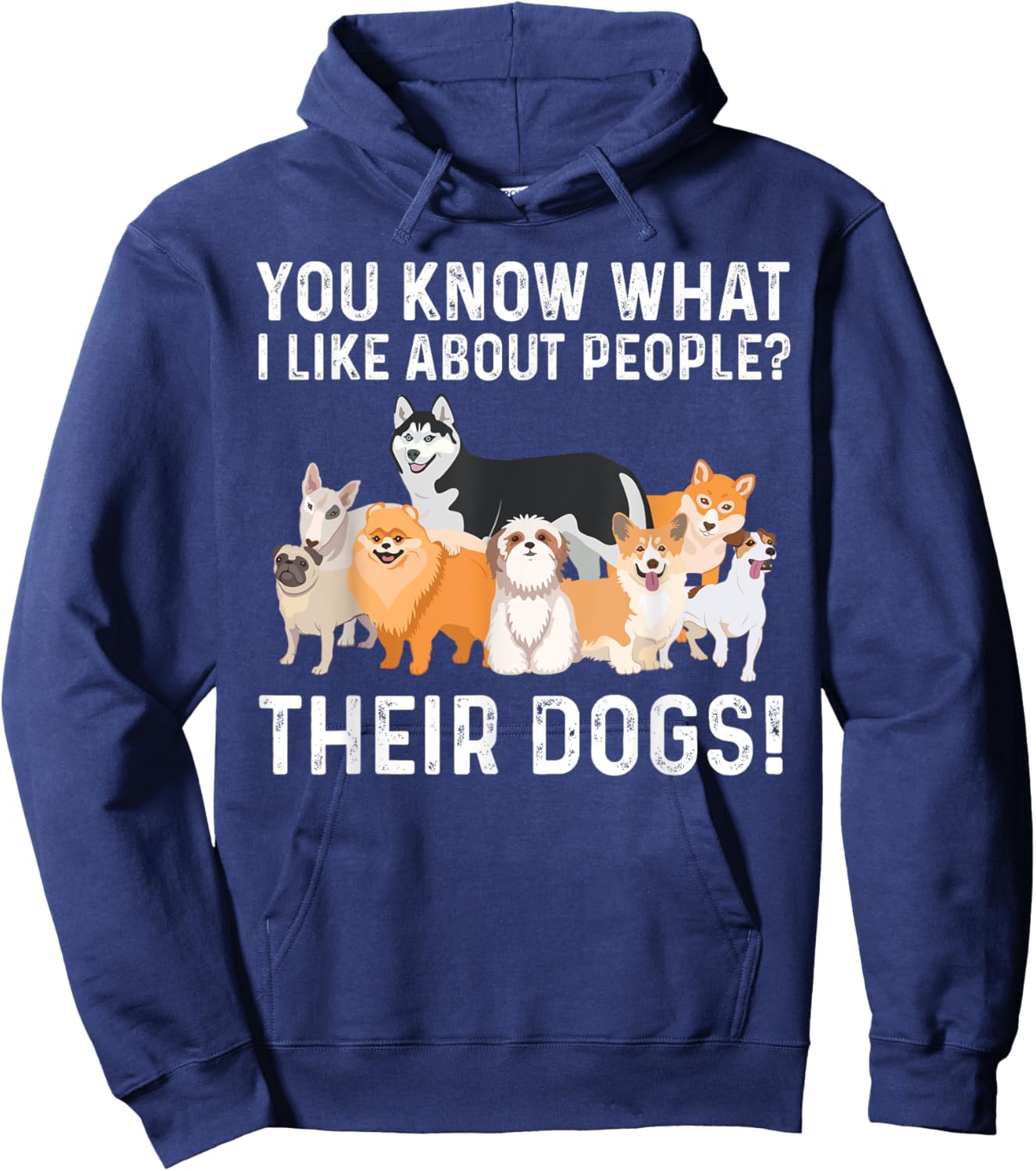 Cute Dog Design Women Kids Dog Lovers I Like Dogs Hoodie - Hoodie | Navy