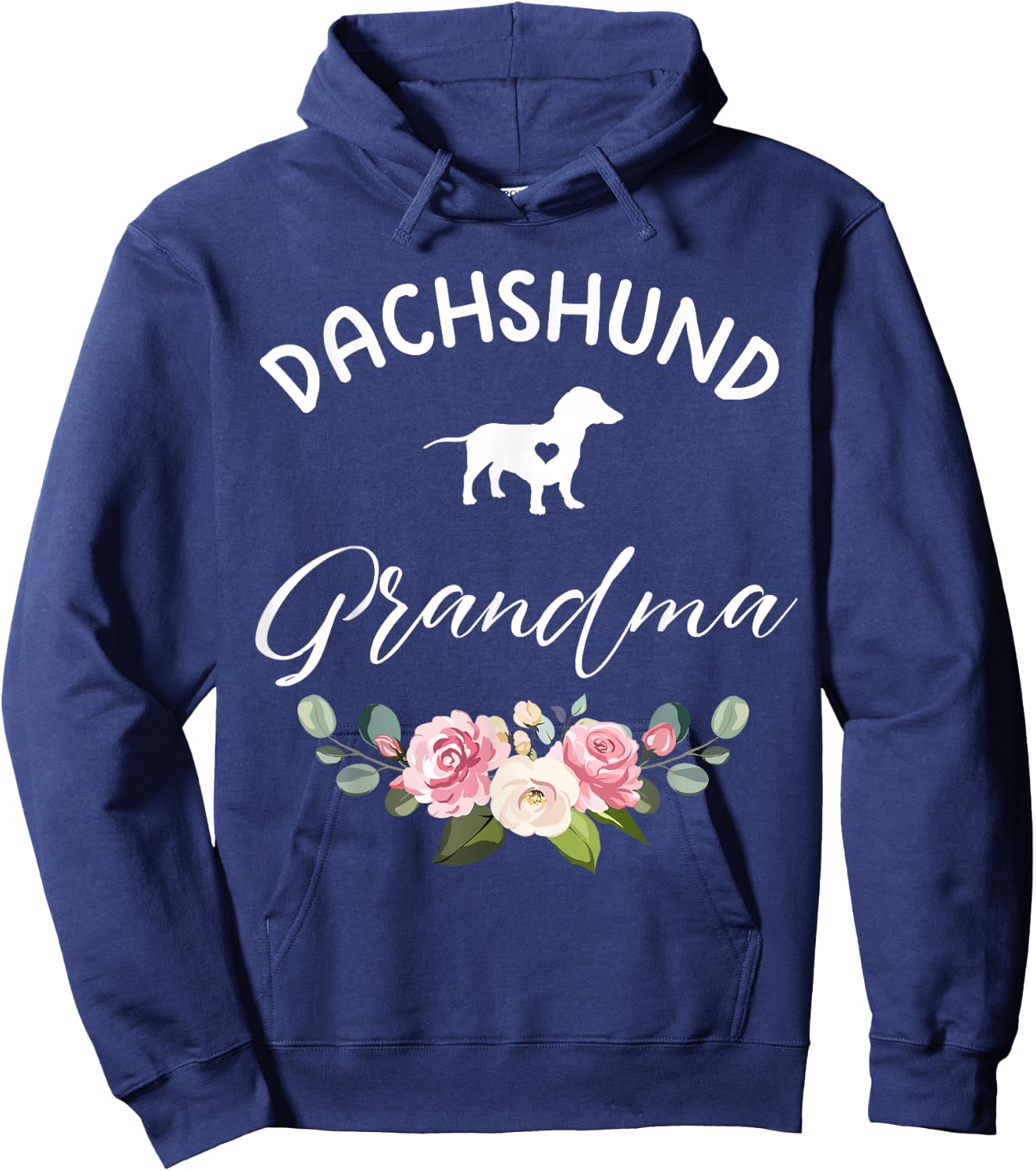 Dachshund Dog Grandma Silhouette Mother's Day Hoodie - Hoodie | Navy