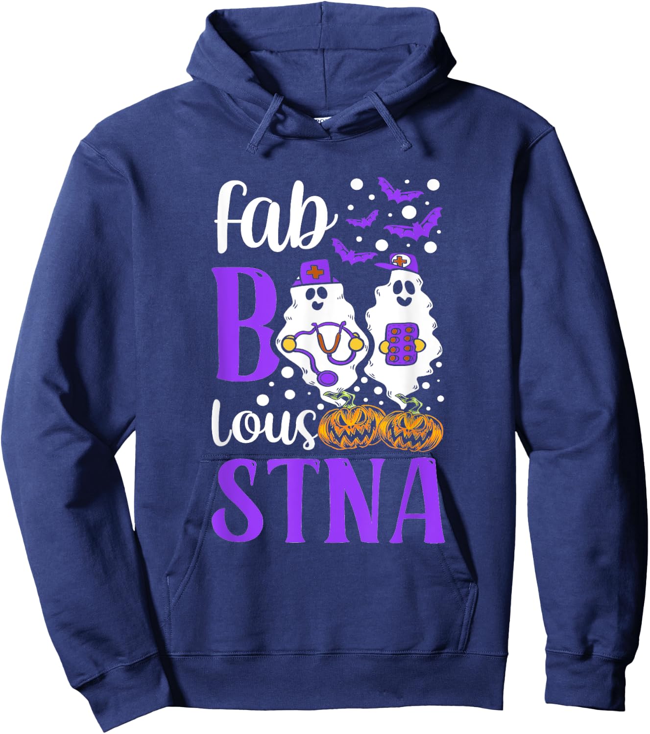 Halloween Fab-boo-lous - STNA State Tested Nursing Assistant Hoodie - Hoodie | Navy