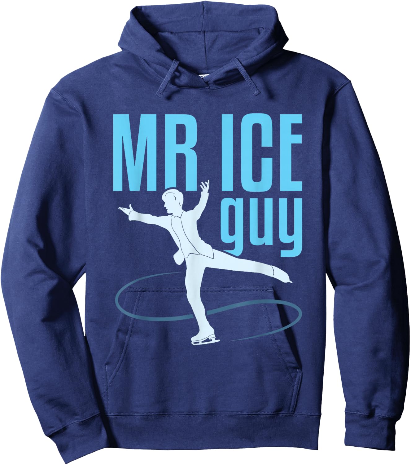 Figure Skating for Boys Men Skater Mr. Ice Guy Hoodie - Hoodie | Navy