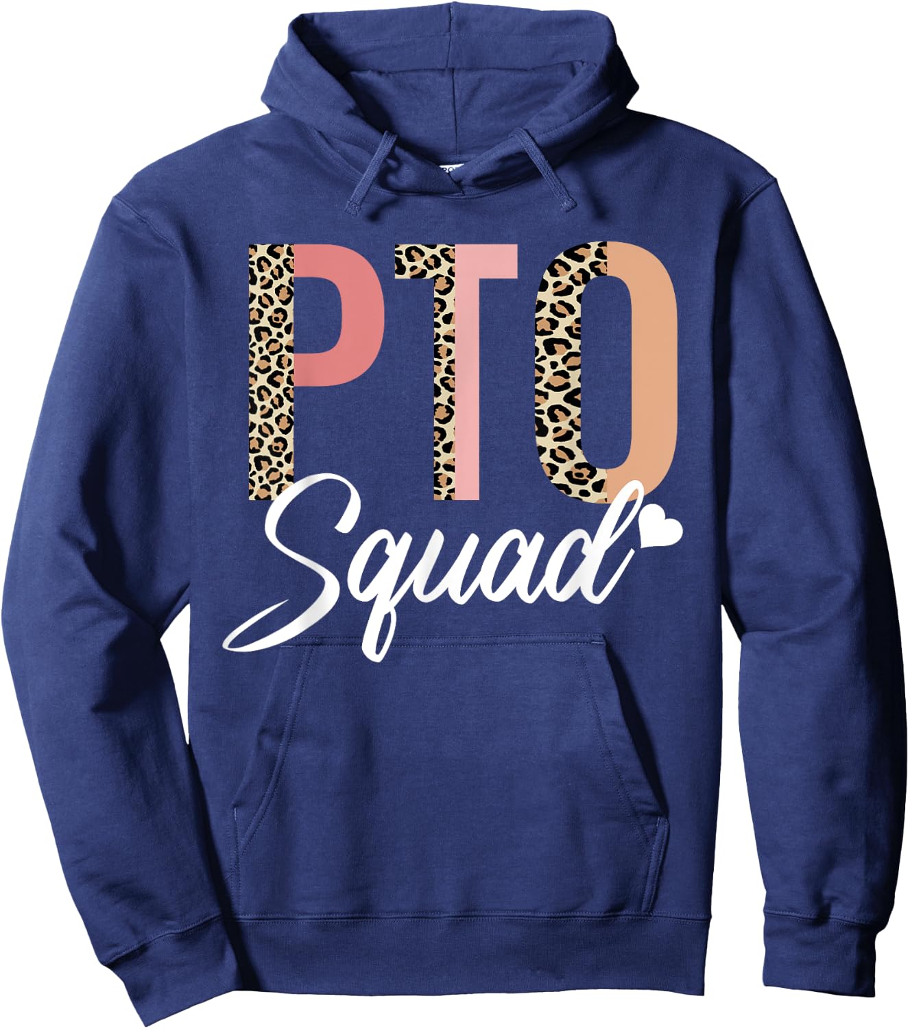 PTO Squad Heart Symbol for School Volunteer Teacher Parent Women Hoodie - Hoodie | Navy