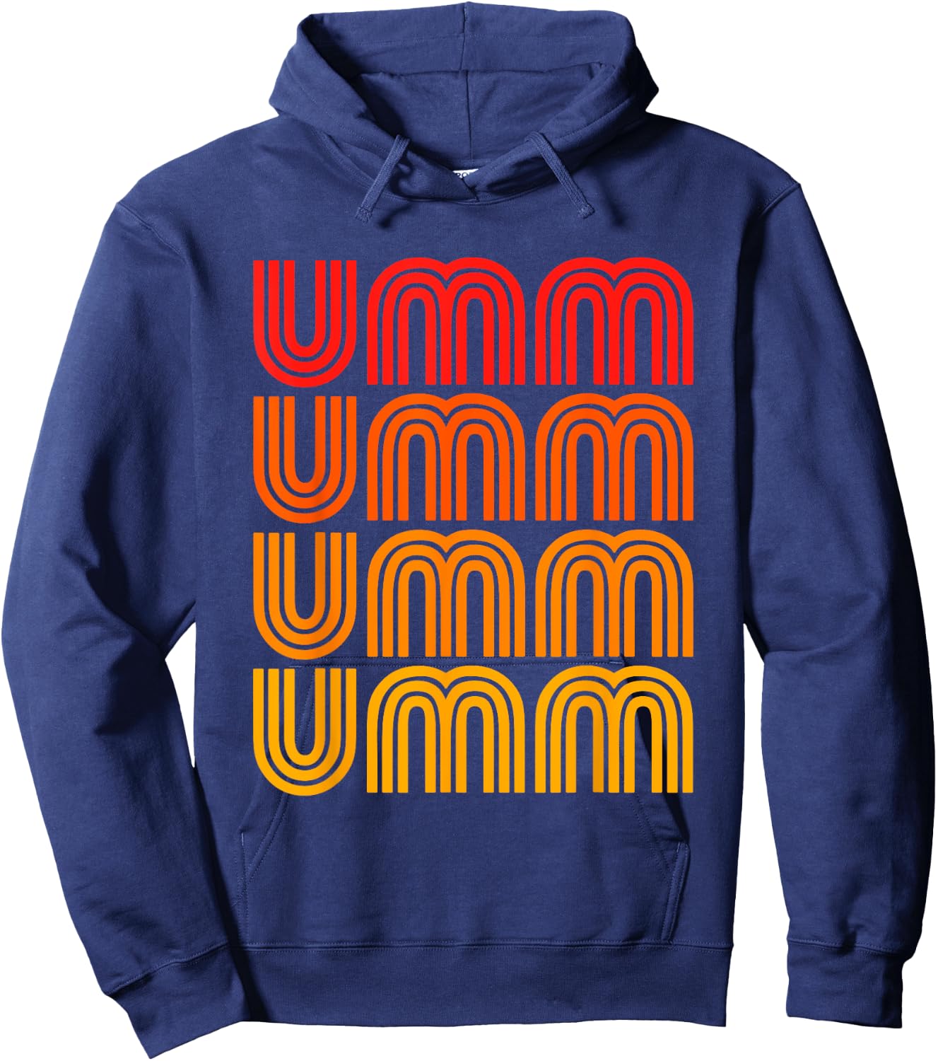 Umm Um Ummm Funny Awkward Thoughtful Ponder Silly Think Word Hoodie - Hoodie | Navy