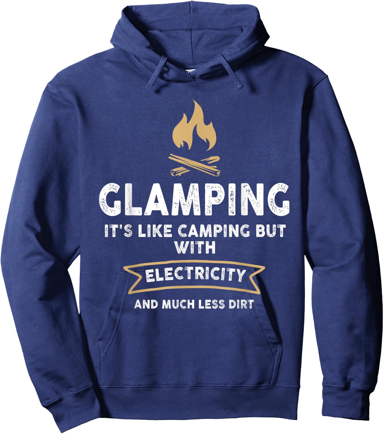 Glamping Definition Glamper Its Like Camping spark campers Hoodie - Hoodie | Navy
