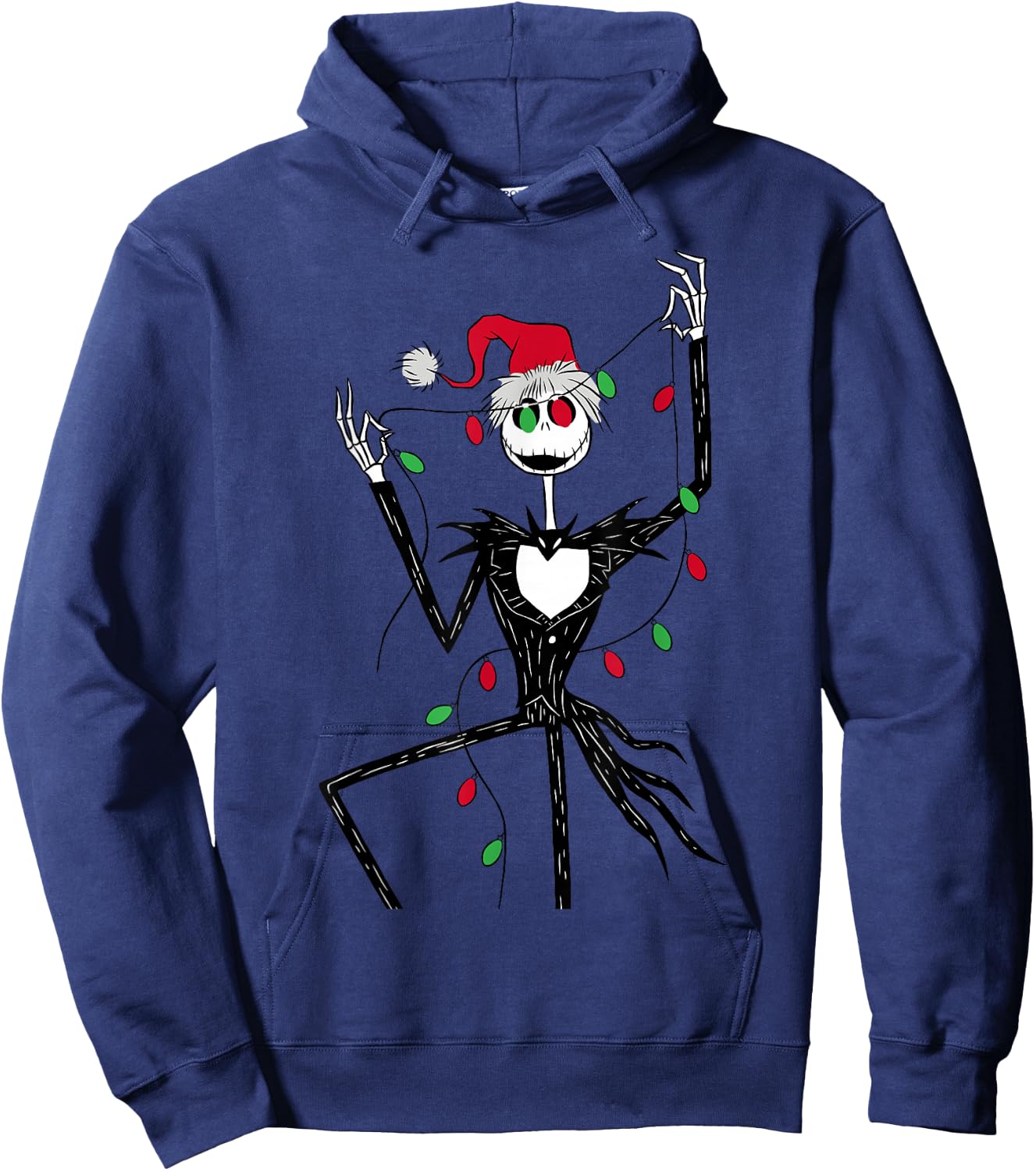 Disney The Nightmare Before Christmas Jack String Lights Hoodie - Hoodie | Navy