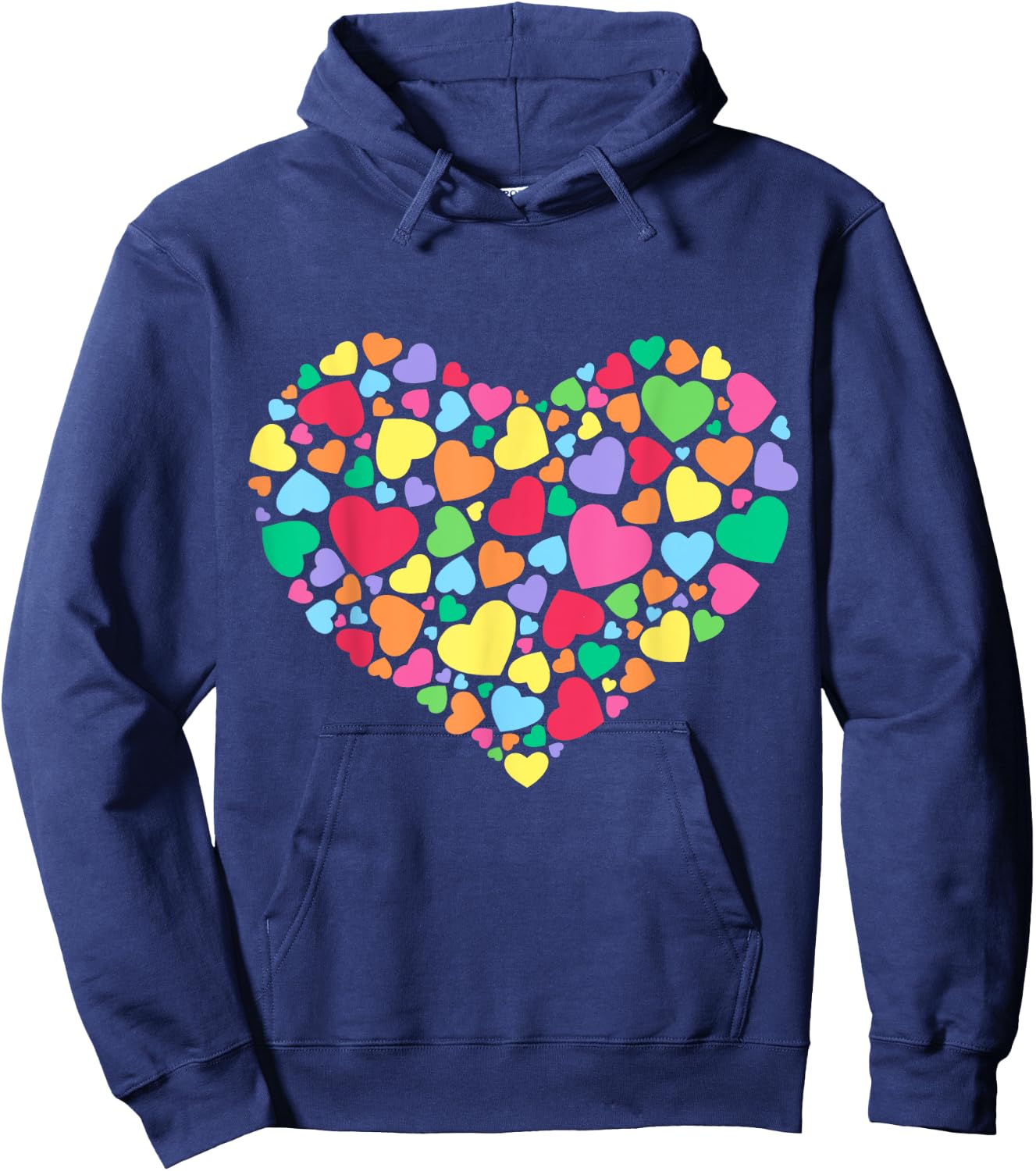 Hearts T Shirt Kids School Valentines Day Girls Boys Hoodie - Hoodie | Navy
