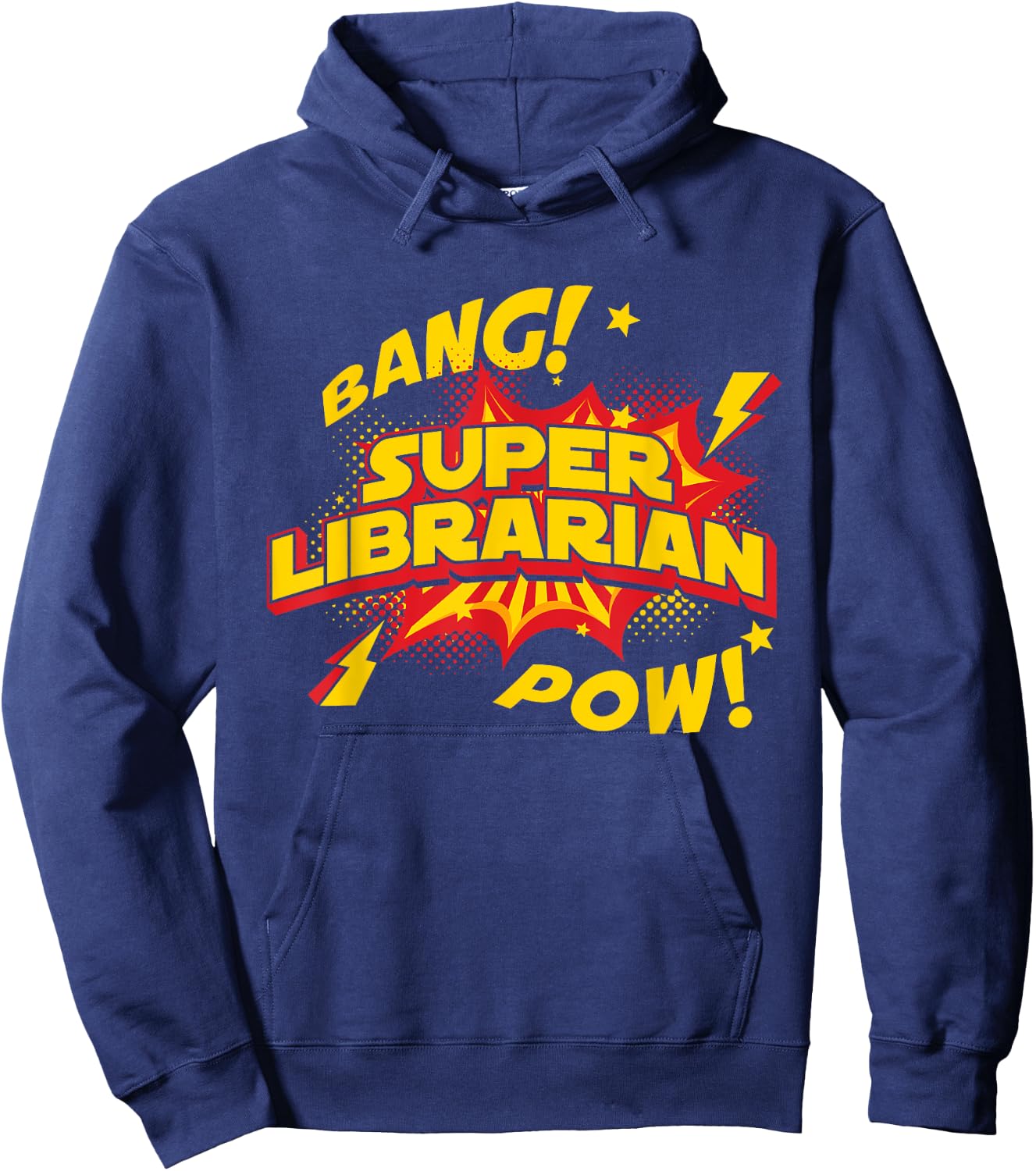Librarian - Superhero Book Reader School Library Books Hoodie - Hoodie | Navy