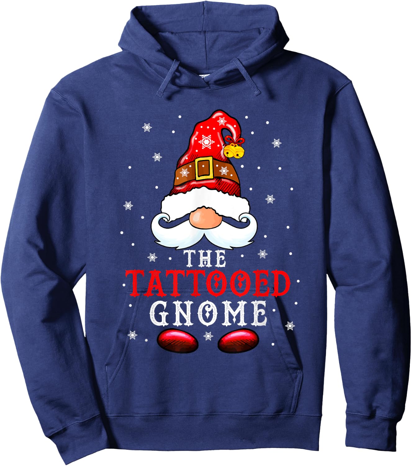 The Tattooed Gnome Costume Christmas Tattoo Lover Family Hoodie - Hoodie | Navy