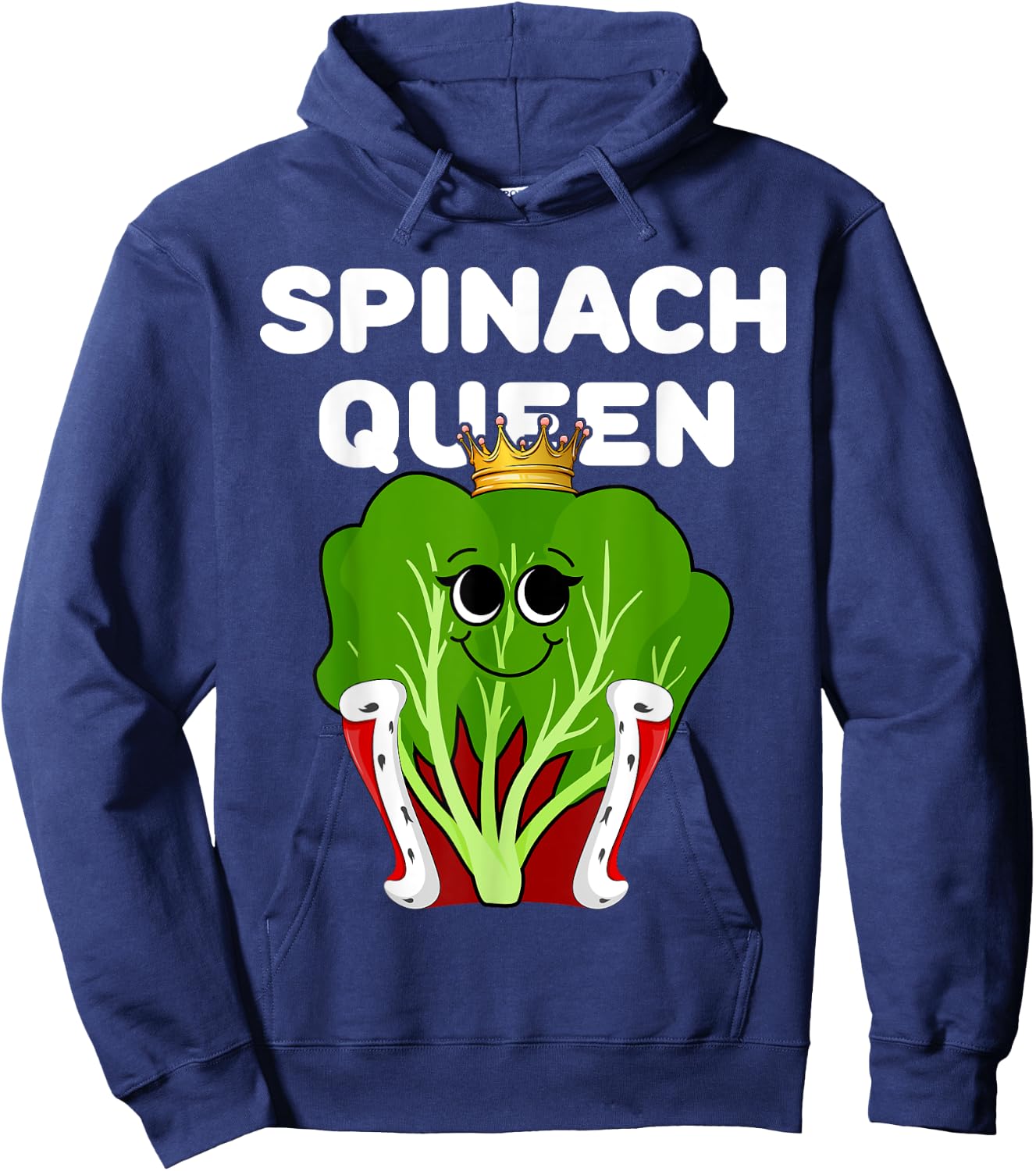 Spinach Queen | Spinach | Girls Spinach Hoodie - Hoodie | Navy