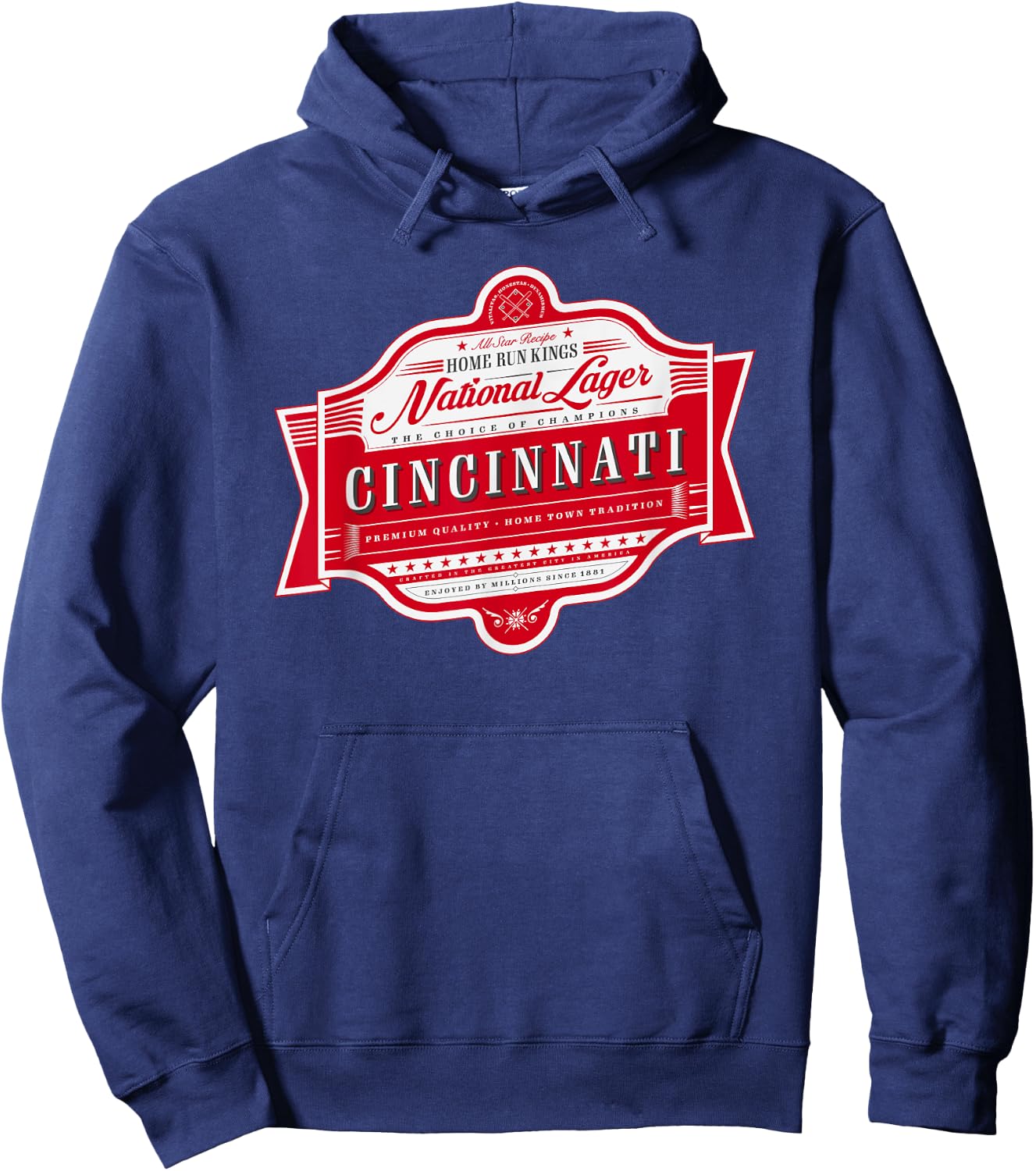 Classic Cincinnati Beer Label - Cincinnati Pride Hoodie - Hoodie | Navy
