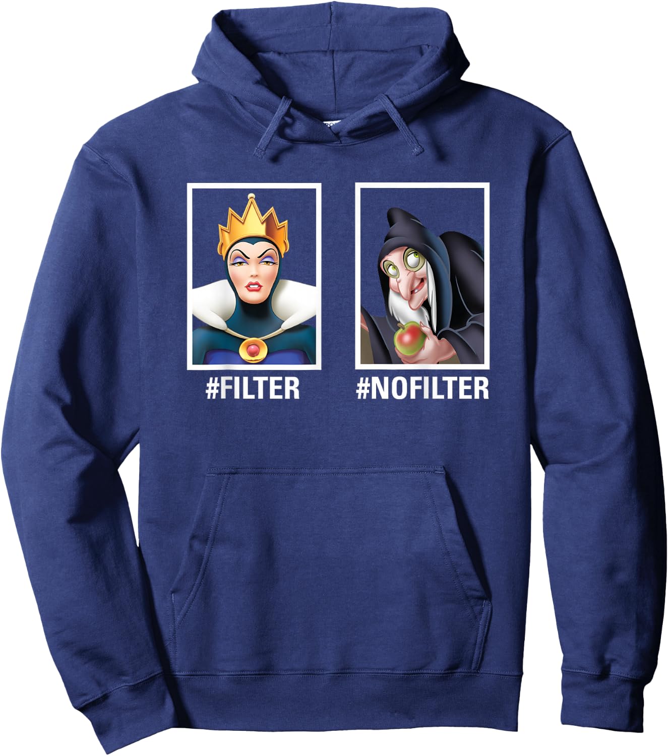 Disney Villains Evil Queen #Filter #Nofilter Funny Meme Small Hoodie - Hoodie | Navy
