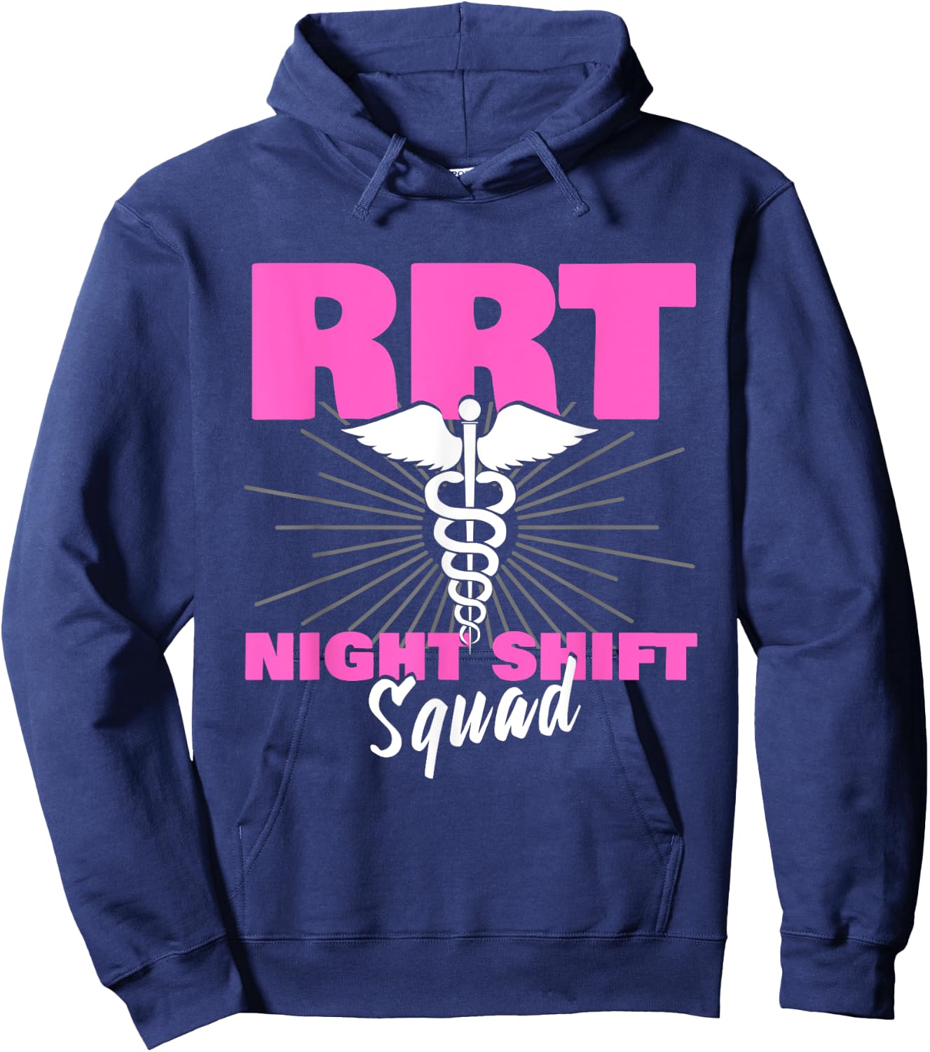 RRT Night Shift | Proud Respiratory Therapist Hoodie - Hoodie | Navy