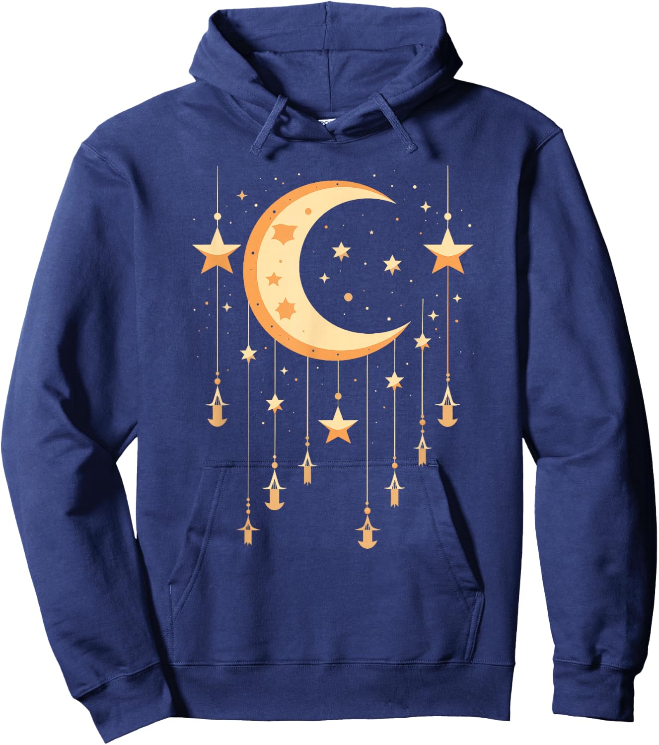 Galaxy Night Sky Moon Lunar Stars Love Hoodie - Hoodie | Navy