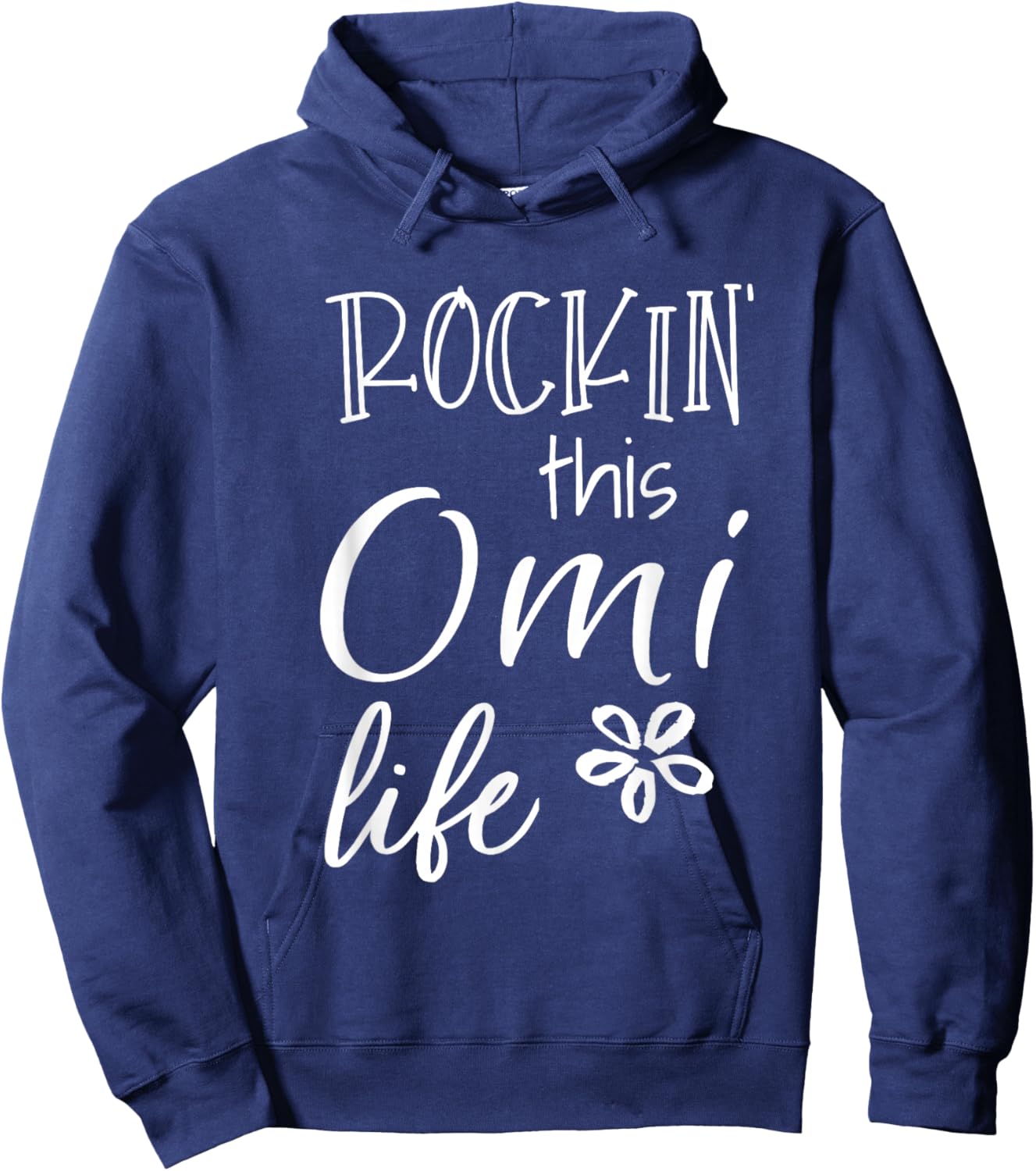 Rockin This Omi Life Belgium Belgian Flemish Grandma Hoodie - Hoodie | Navy