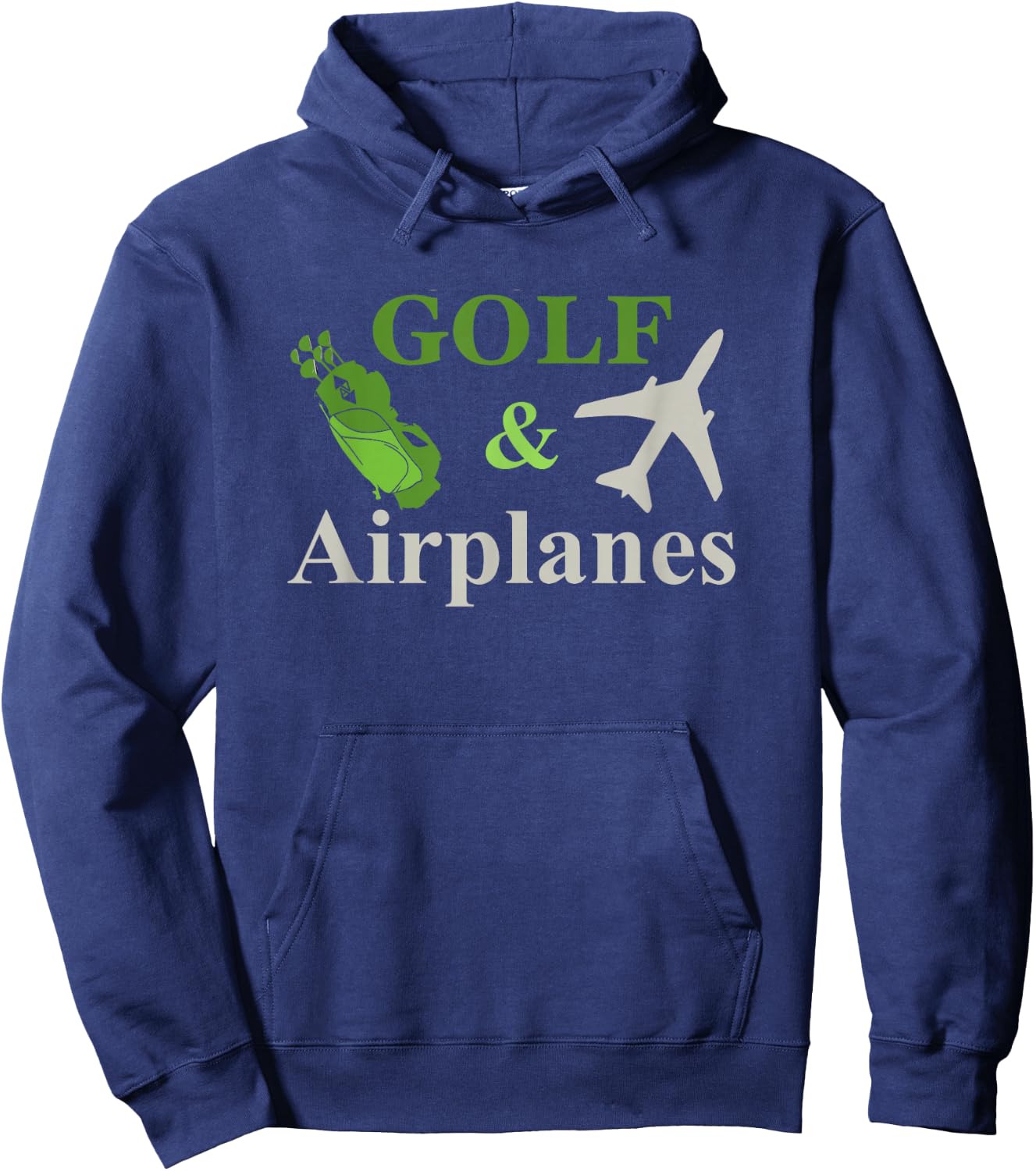 Golf and Airplanes Flying Aviation Funny Pilot Airplane Hoodie - Hoodie | Navy
