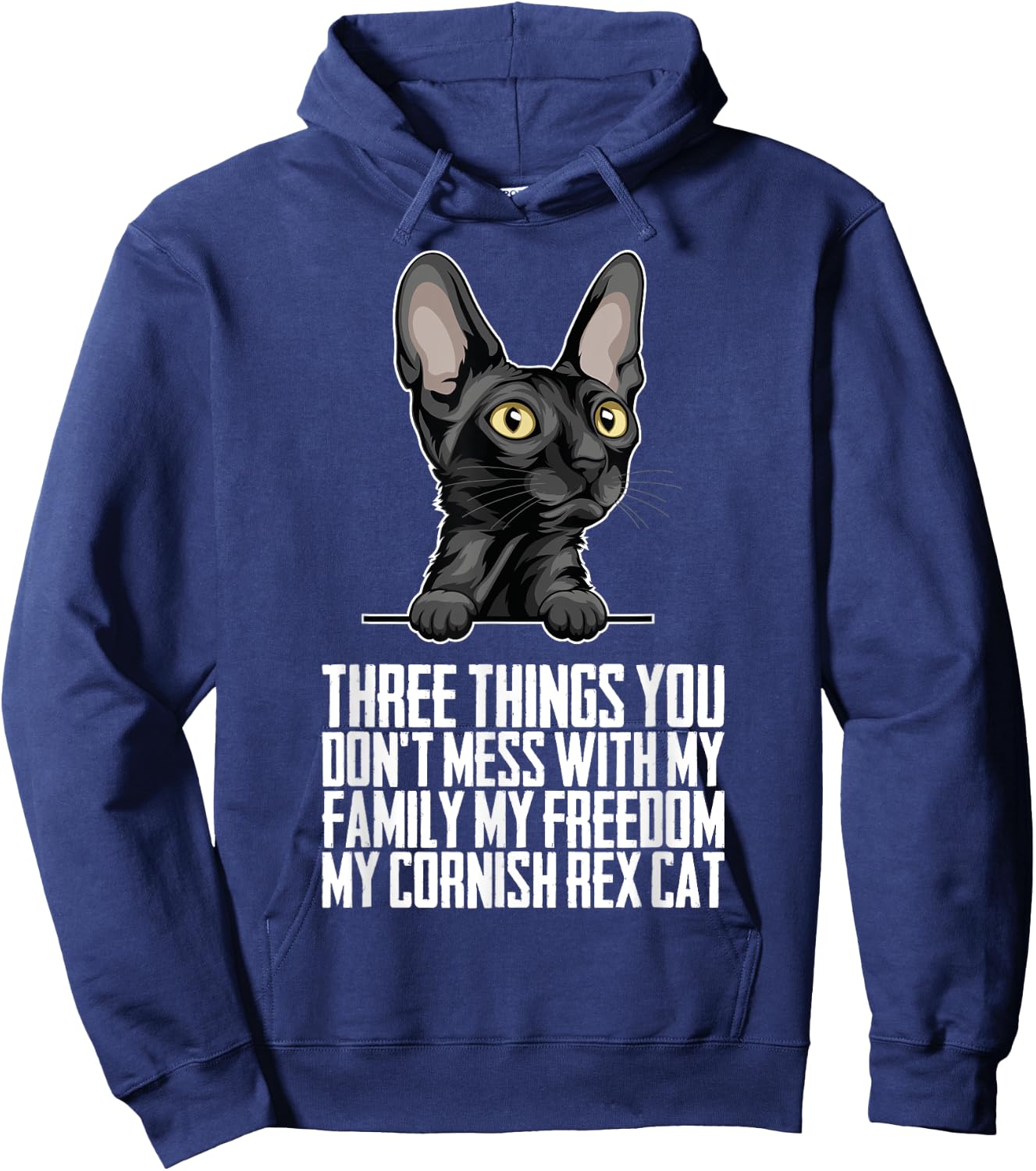 Cornish Rex mom - Cornish Rex dad - Cornish Rex cat Hoodie - Hoodie | Navy
