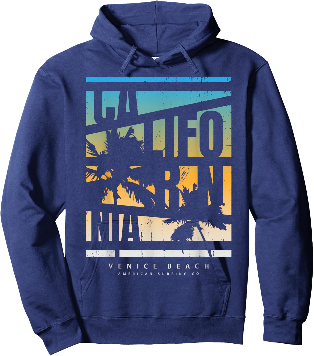 California Venice Beach American Surfing Co Hoodie - Hoodie | Navy