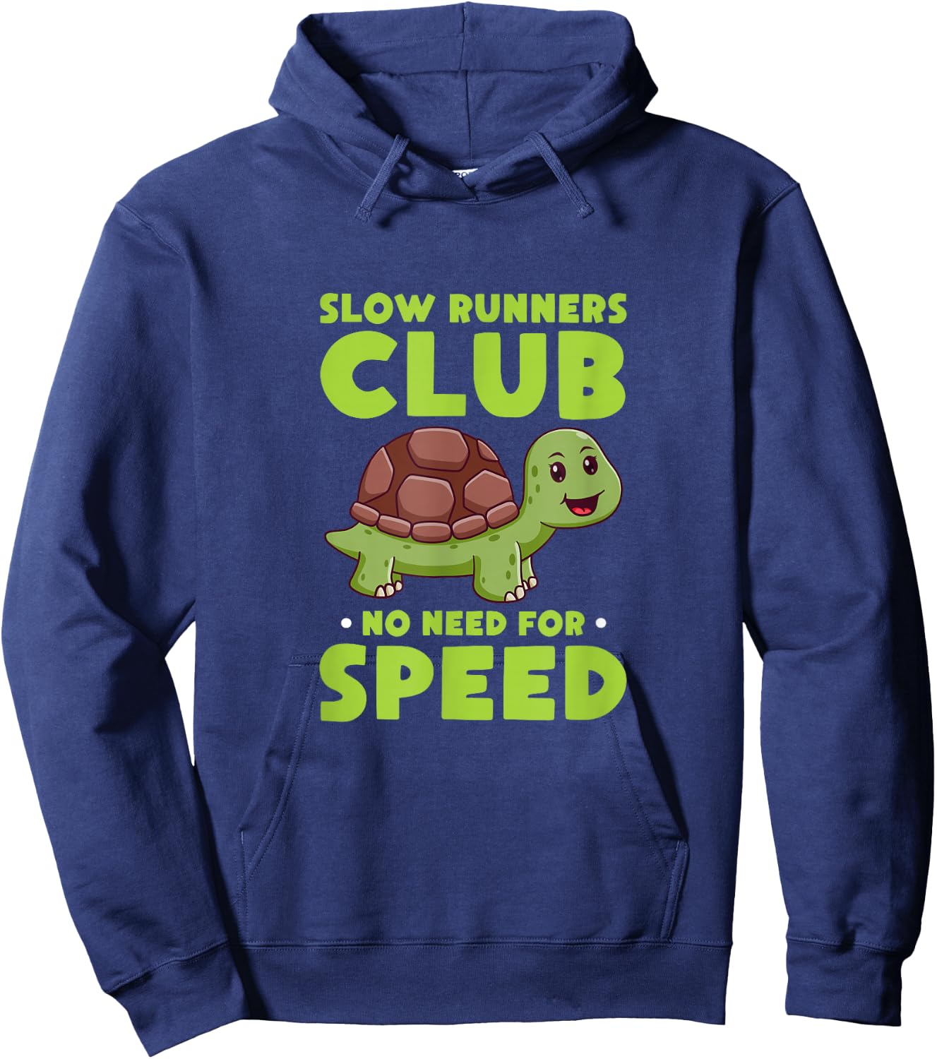Slow Runners Club Turtle Tortoise Kawaii Running Hoodie - Hoodie | Navy