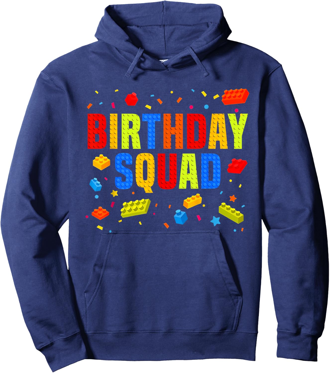 Brick Builder Funny Blocks Master Builder Birthday Squad Hoodie - Hoodie | Navy