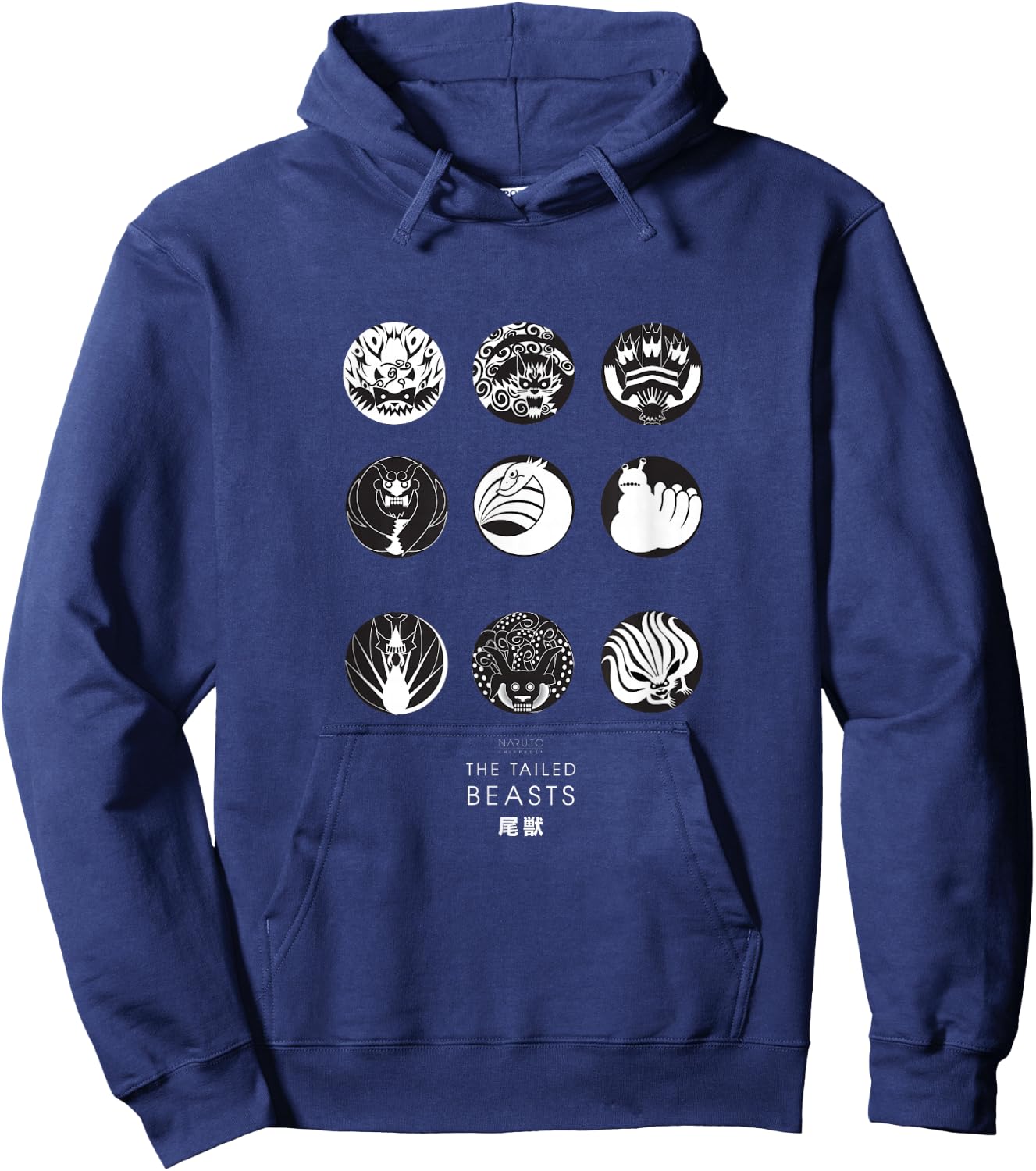 Naruto Anime Cartoon Tailed Beast Hoodie - Hoodie | Navy