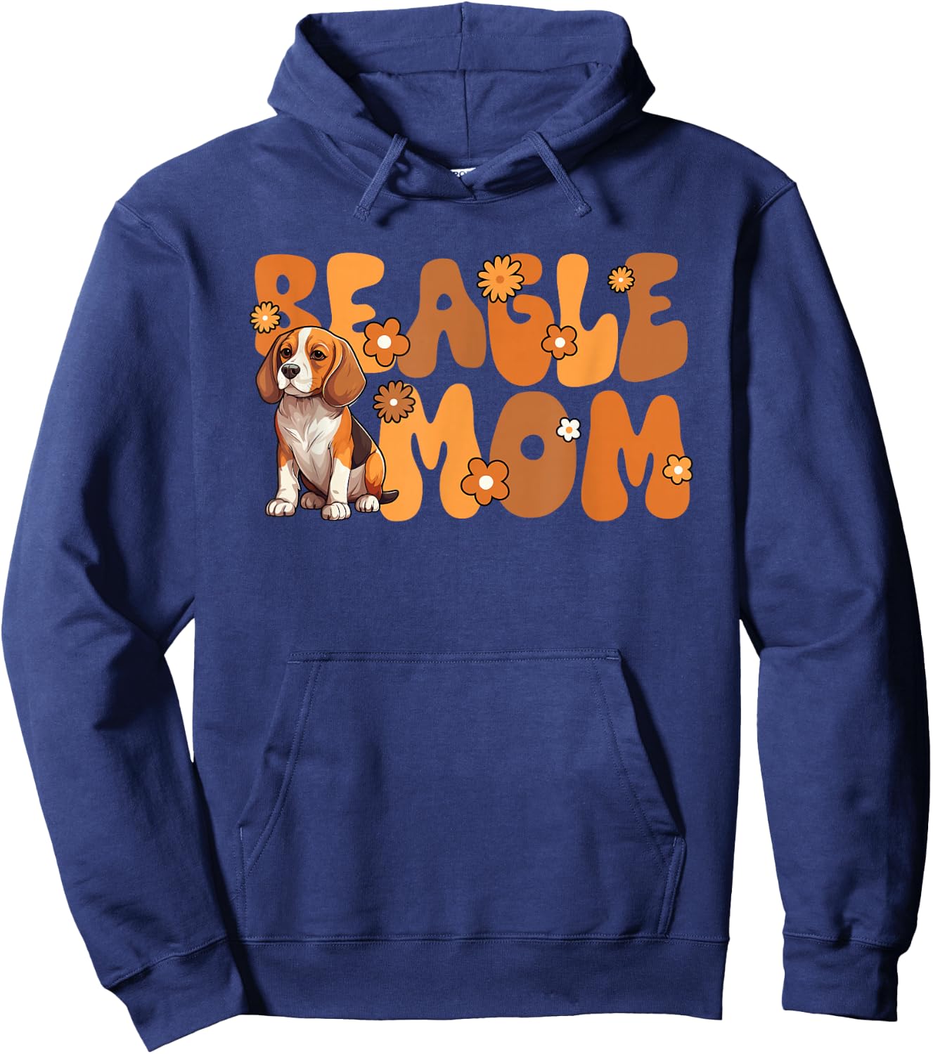 Beagle Groovy World's Best Beagle Mom Hoodie - Hoodie | Navy