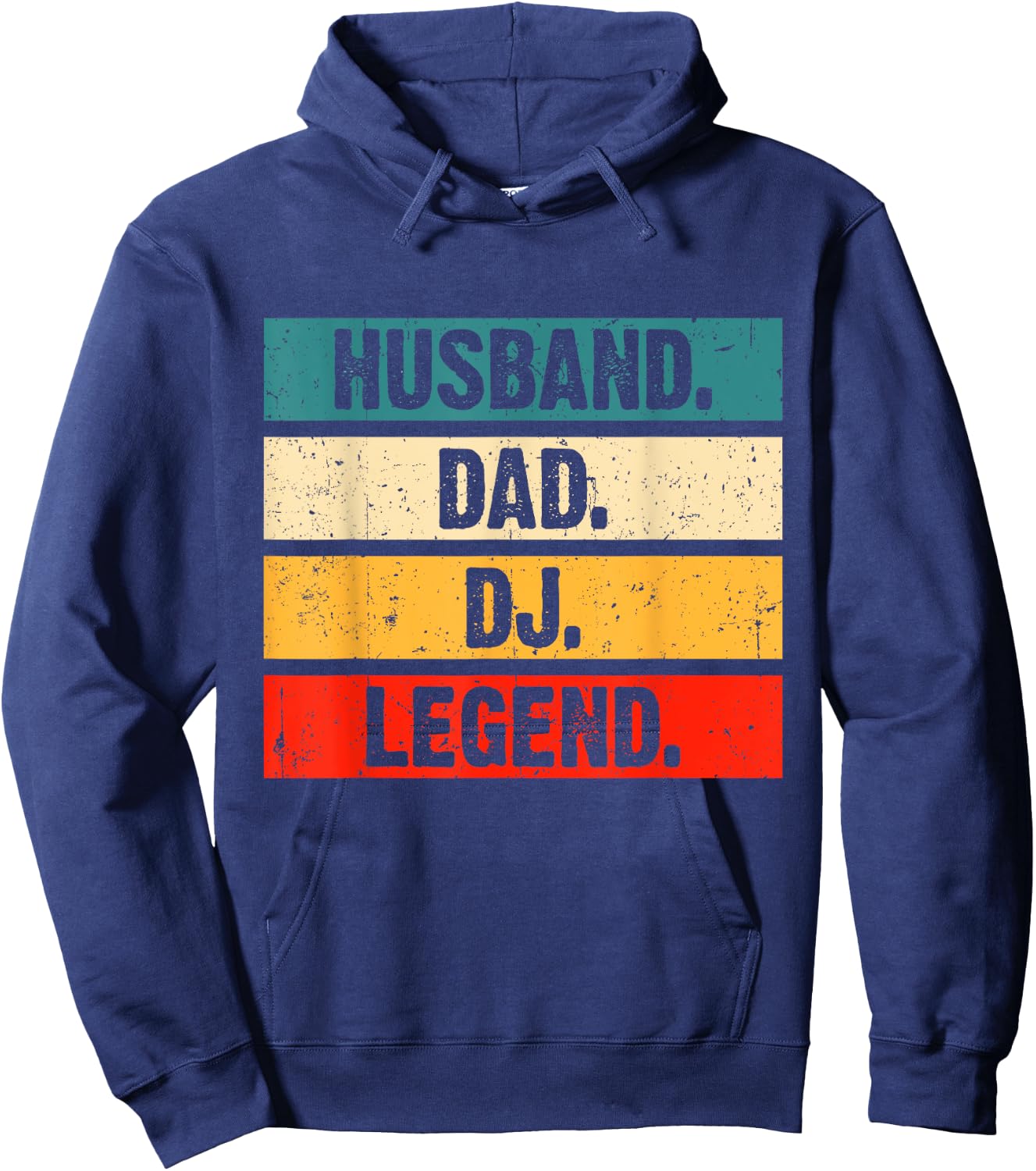 Funny Dj Disc Jockey Music Player Husband Dad Dj Legend Hoodie - Hoodie | Navy