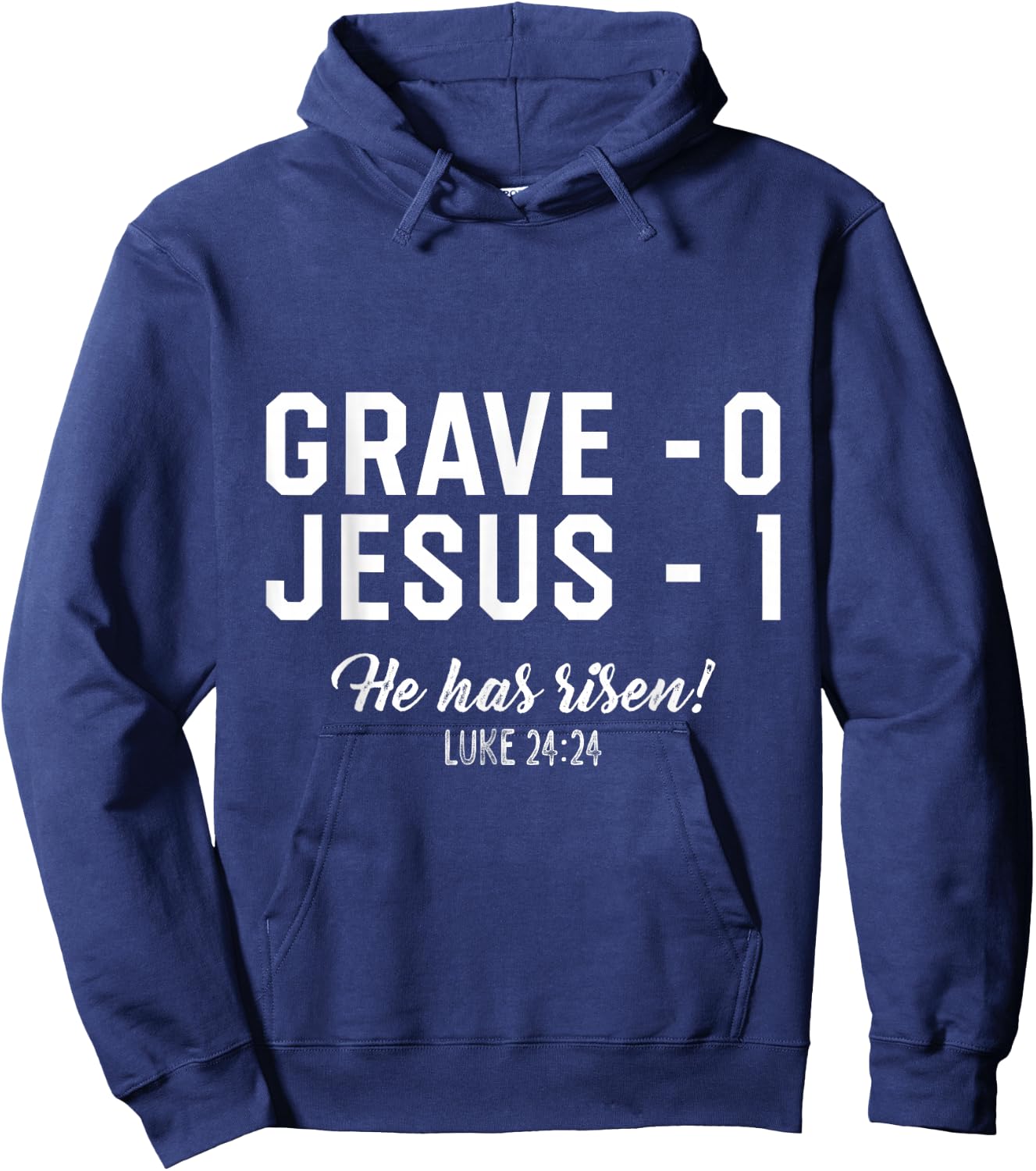 Jesus Defeated Grave on Easter Sunday He is Risen King Hoodie - Hoodie | Navy