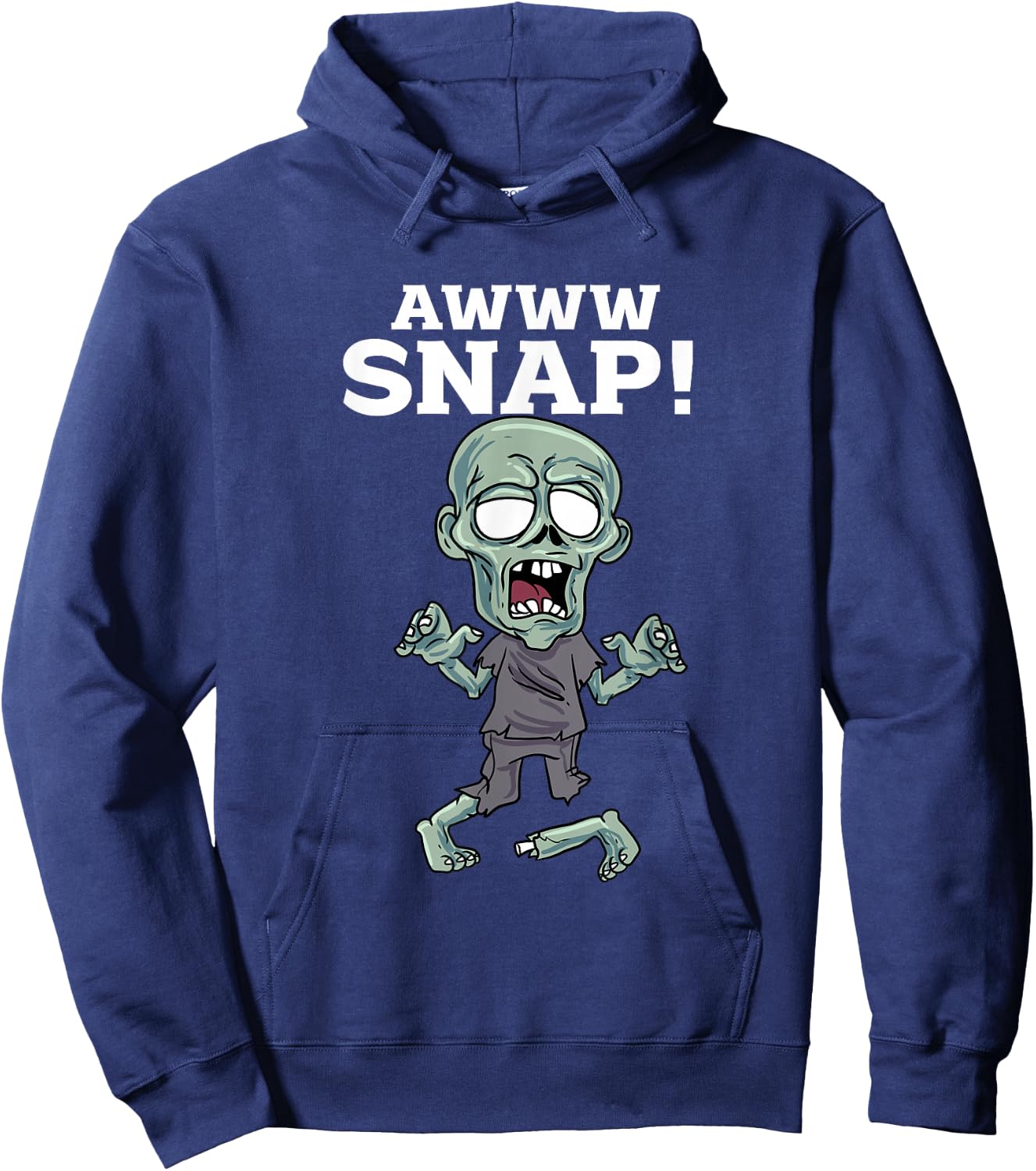 Awwww Snap Zombie Hoodie - Hoodie | Navy