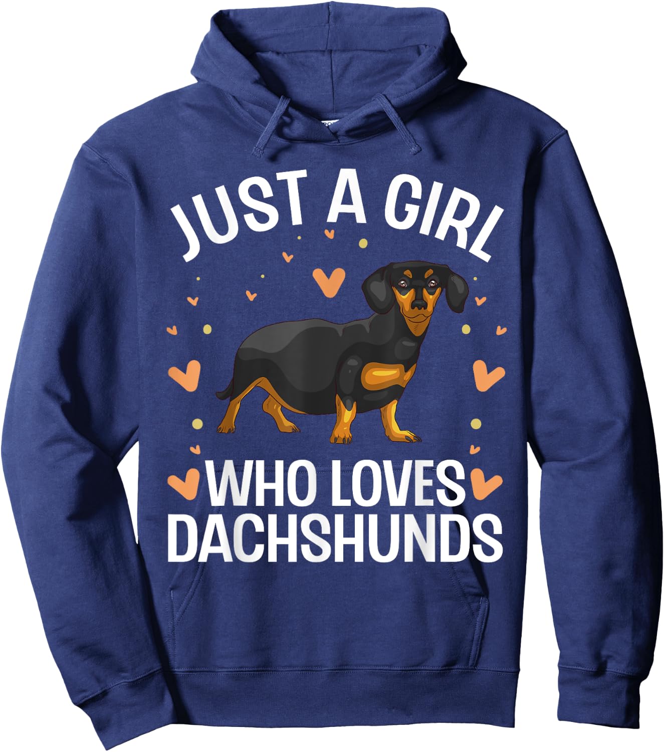 Funny Dachshund Design For Girls Women Kids Wiener Dog Lover Hoodie - Hoodie | Navy