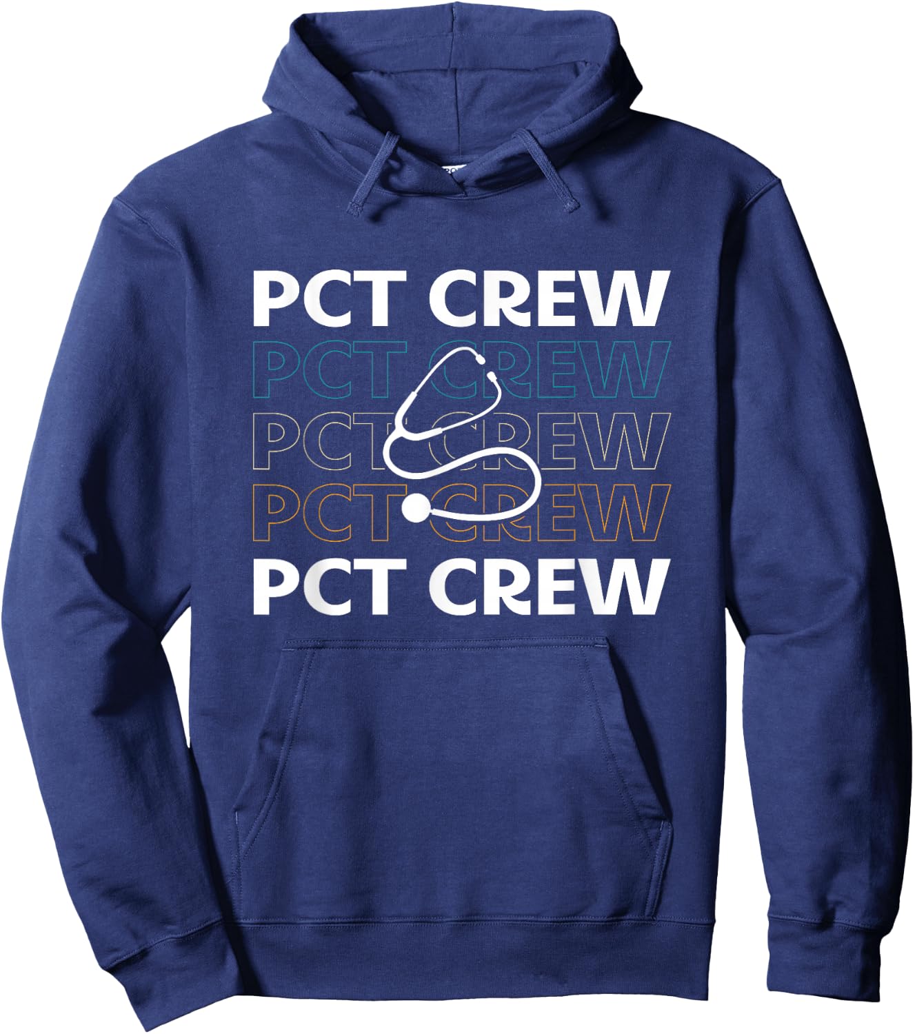 Patient Care Technician Gifts For PCT Week -Adults Black Short Sleeve Hoodie - Hoodie | Navy