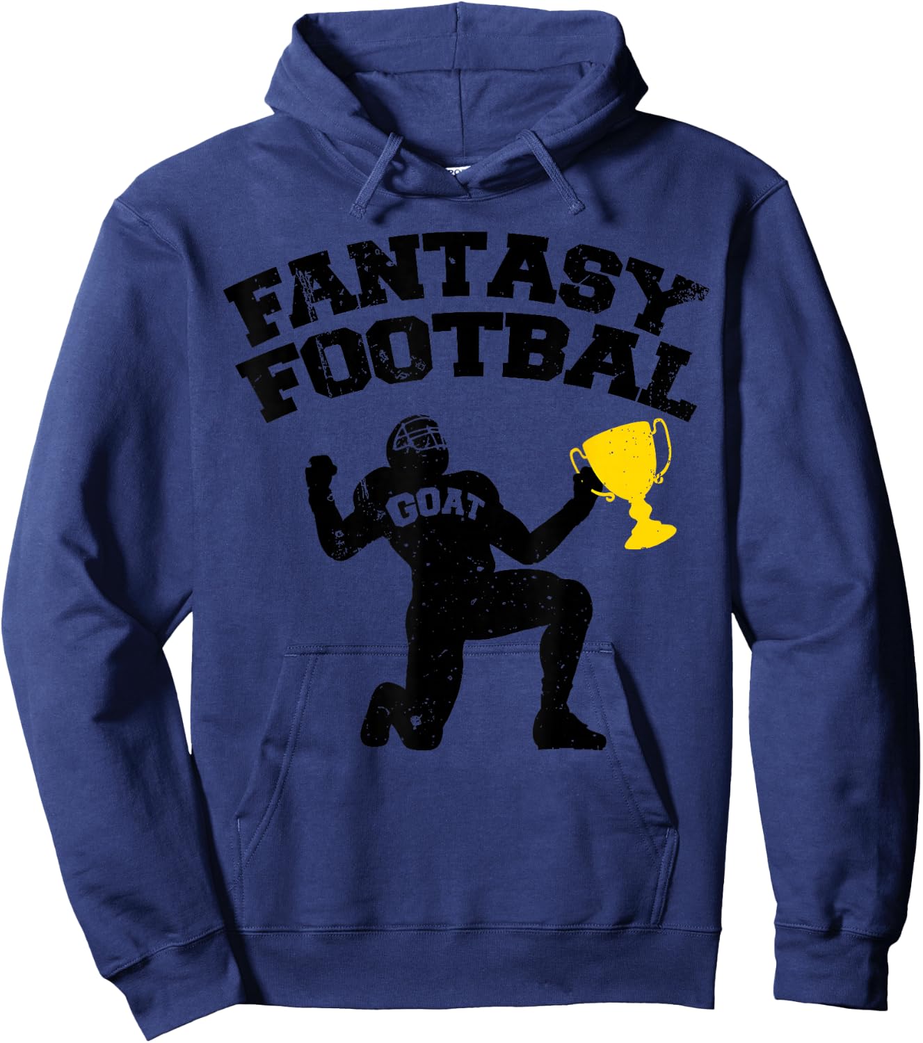 Fantasy Football GOAT Funny Fantasy Football Champion Hoodie - Hoodie | Navy