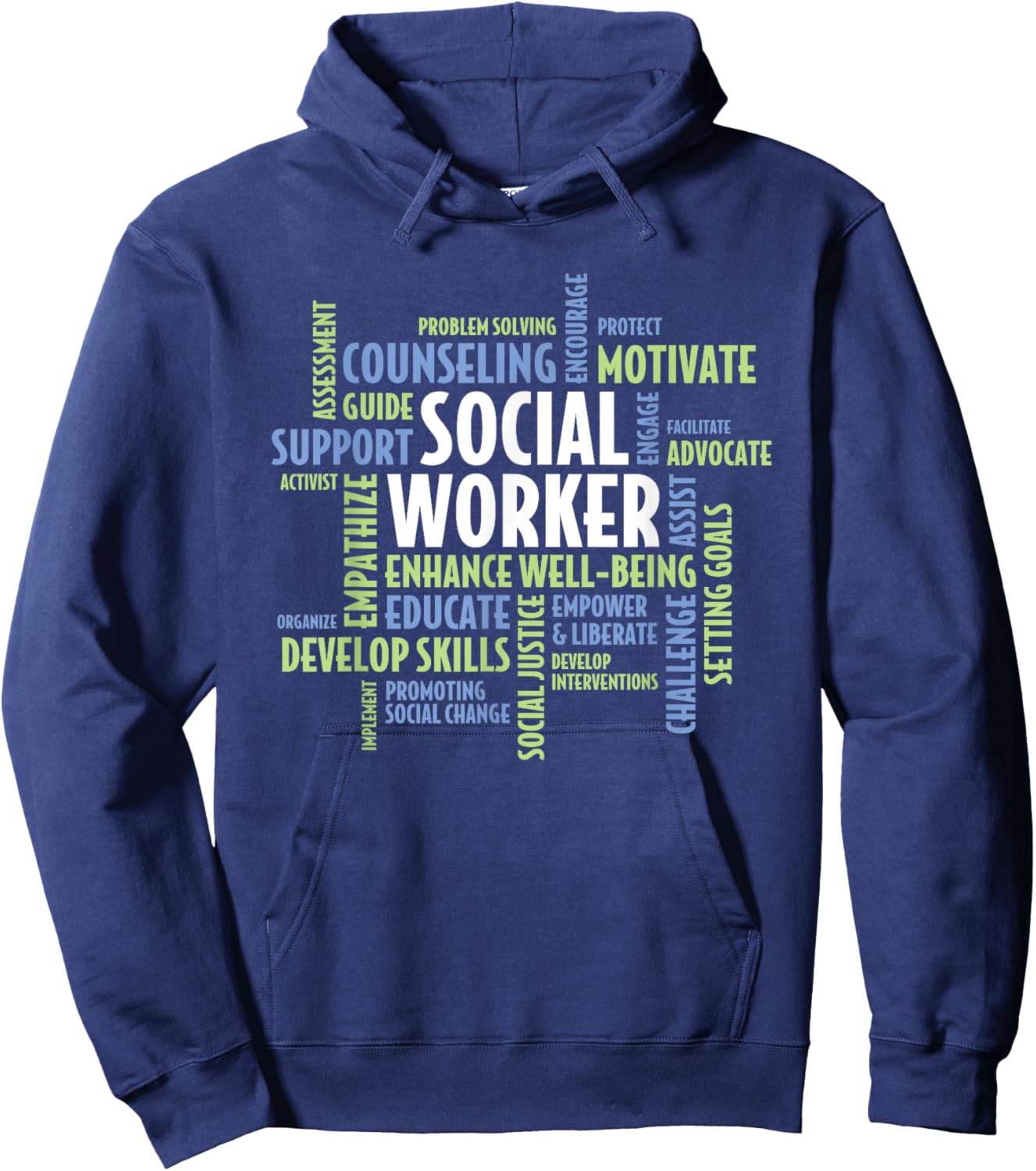 Social Work Month Social Worker Hoodie - Hoodie | Navy