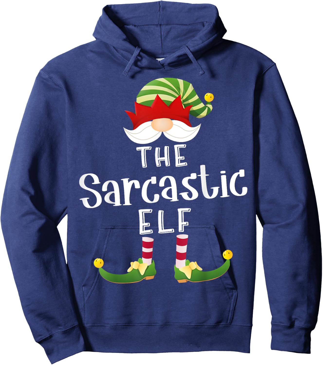 Sarcastic Elf Group Christmas Funny Pajama Party Hoodie - Hoodie | Navy