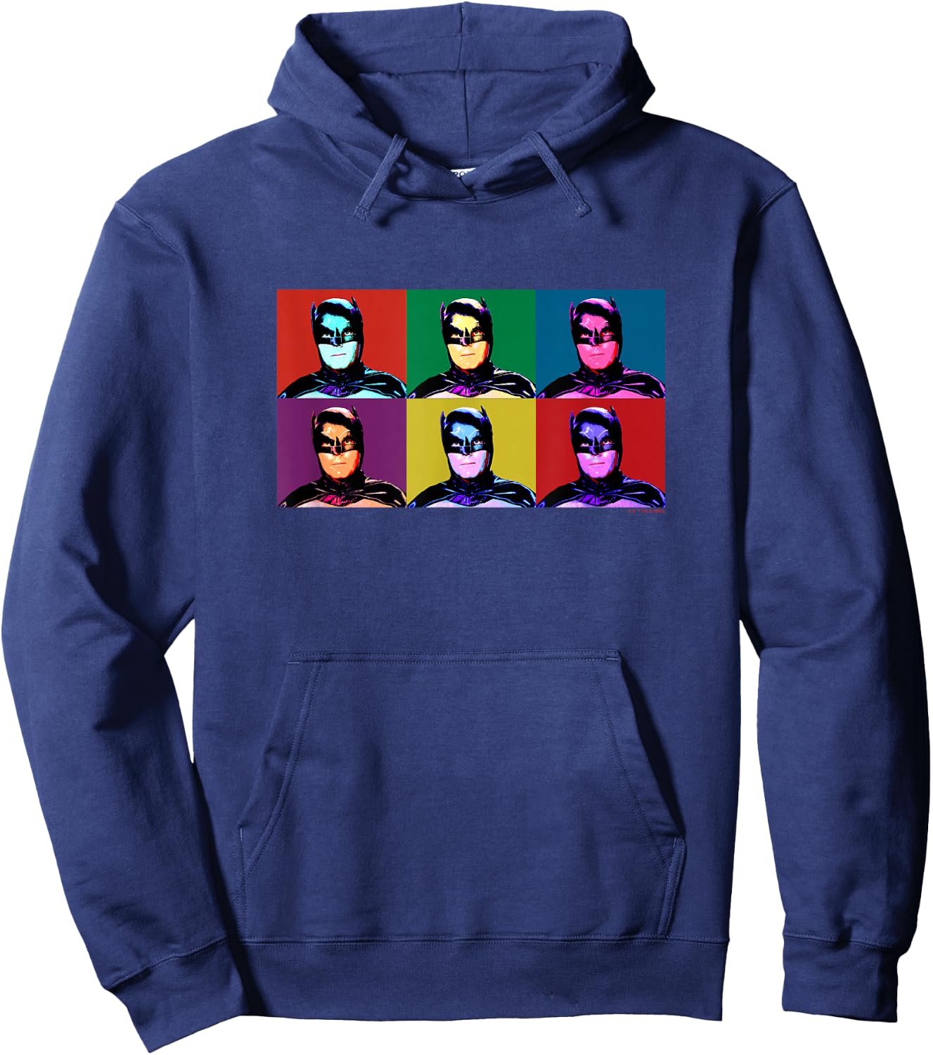 Batman Vintage 60's Classic Adam West Batman Warhol Pop Art Hoodie - Hoodie | Navy