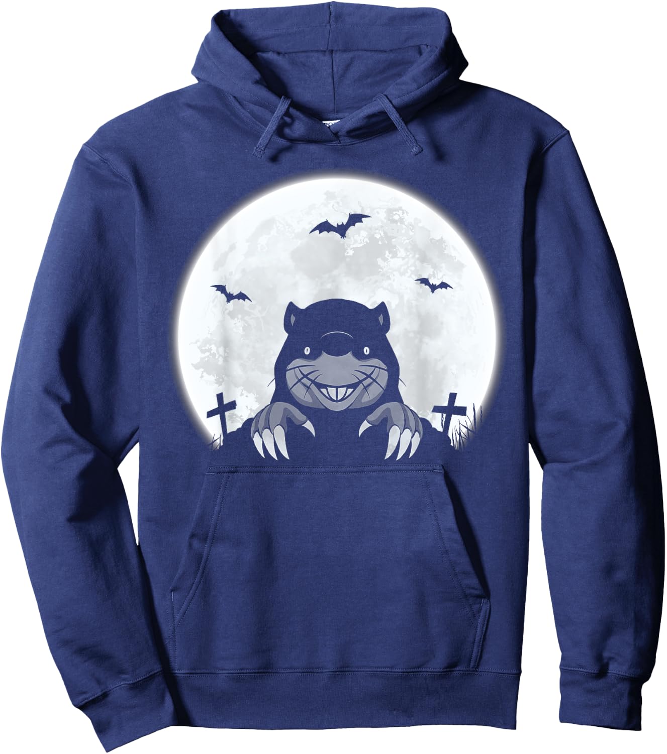 Halloween Spooky Mole Retro Vintage Halloween Costume Hoodie - Hoodie | Navy