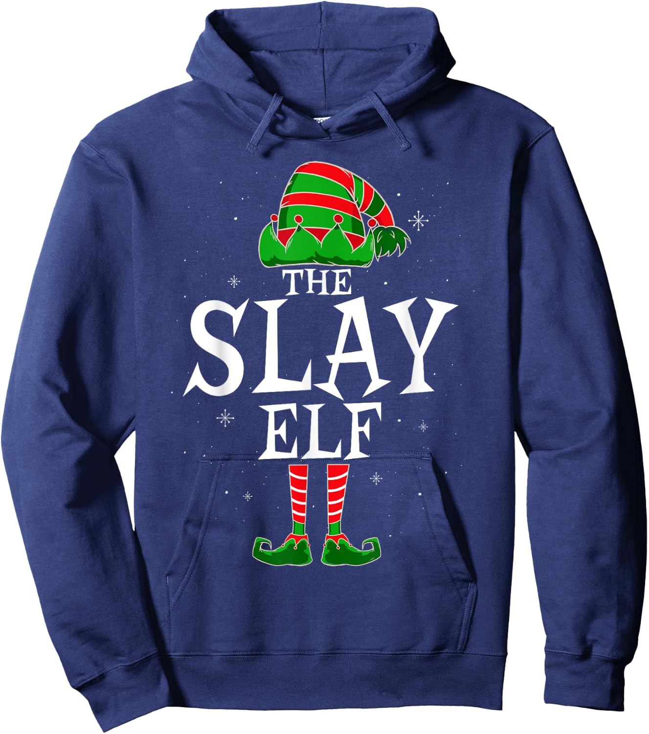 The Slay Elf Group Matching Family Christmas Beautiful Hoodie - Hoodie | Navy