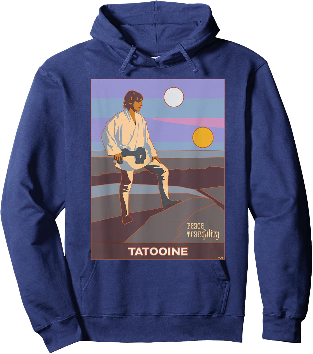 Star Wars A New Hope Luke Skywalker Tatooine Hoodie - Hoodie | Navy