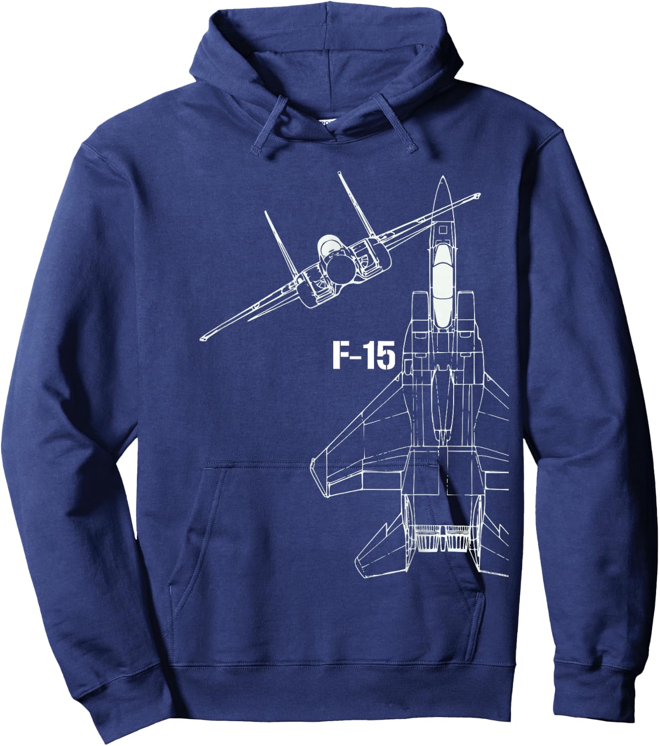 F-15 Eagle Jet Military Stealth Fighter Jet Hoodie - Hoodie | Navy