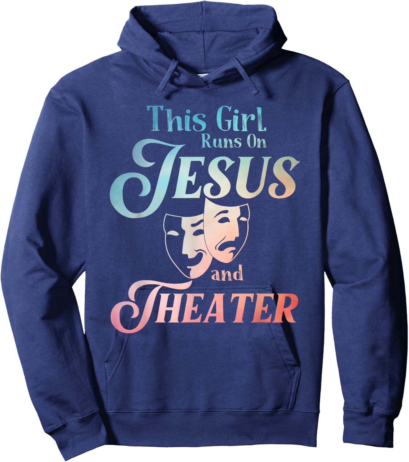 Cute Theatre Art For Teen Girls Women Acting Musical Lover Hoodie - Hoodie | Navy