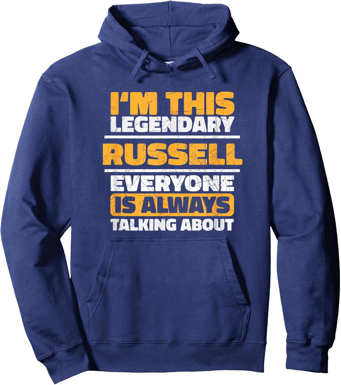 Personalized Name Gift RUSSELL Funny Quote Graphic Hoodie - Hoodie | Navy