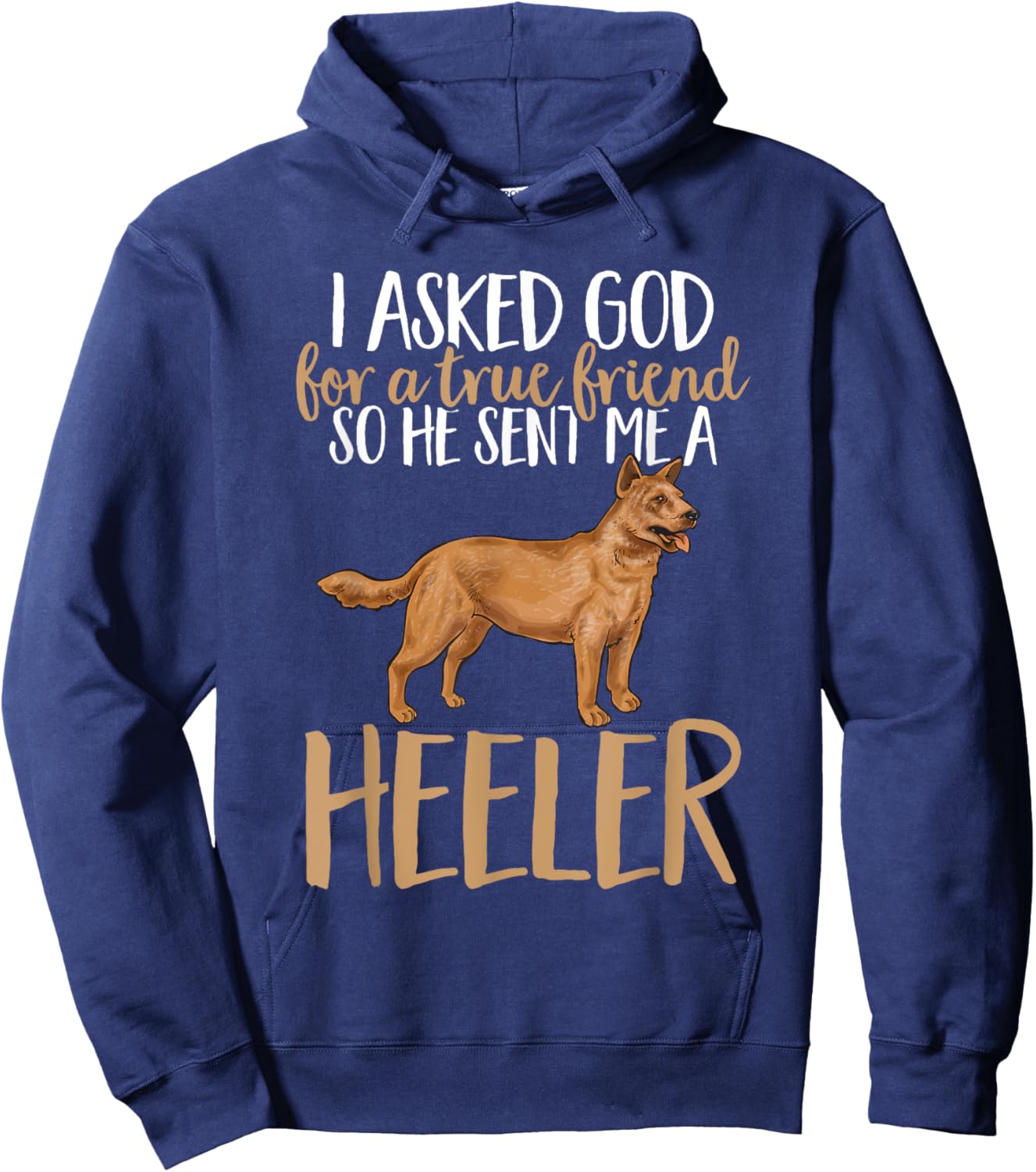 Red Heeler True Friend Australian Cattle Dog Hoodie - Hoodie | Navy