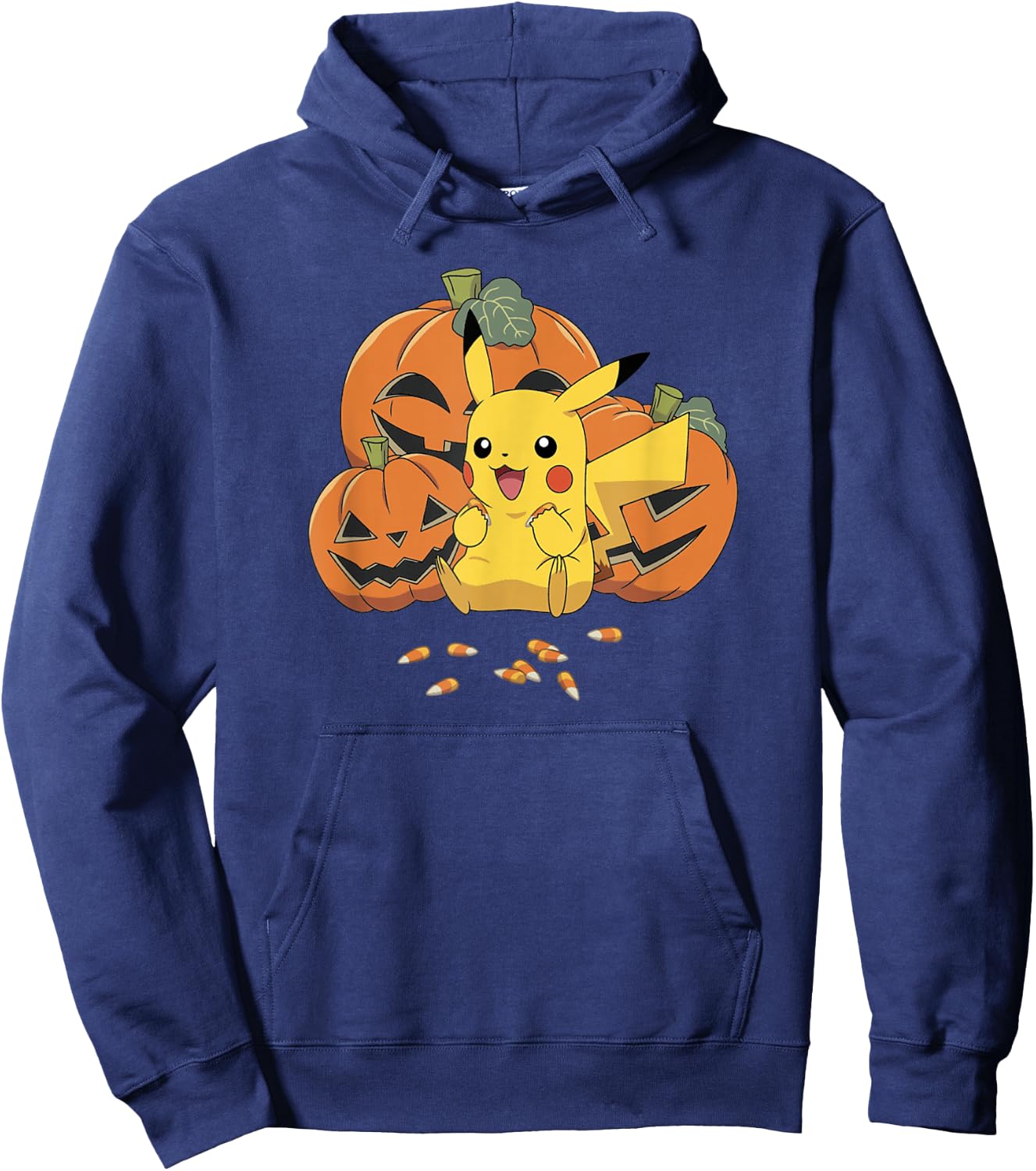 Pokémon Halloween Pikachu Cute Pumpkin Candy Corn Hoodie - Hoodie | Navy
