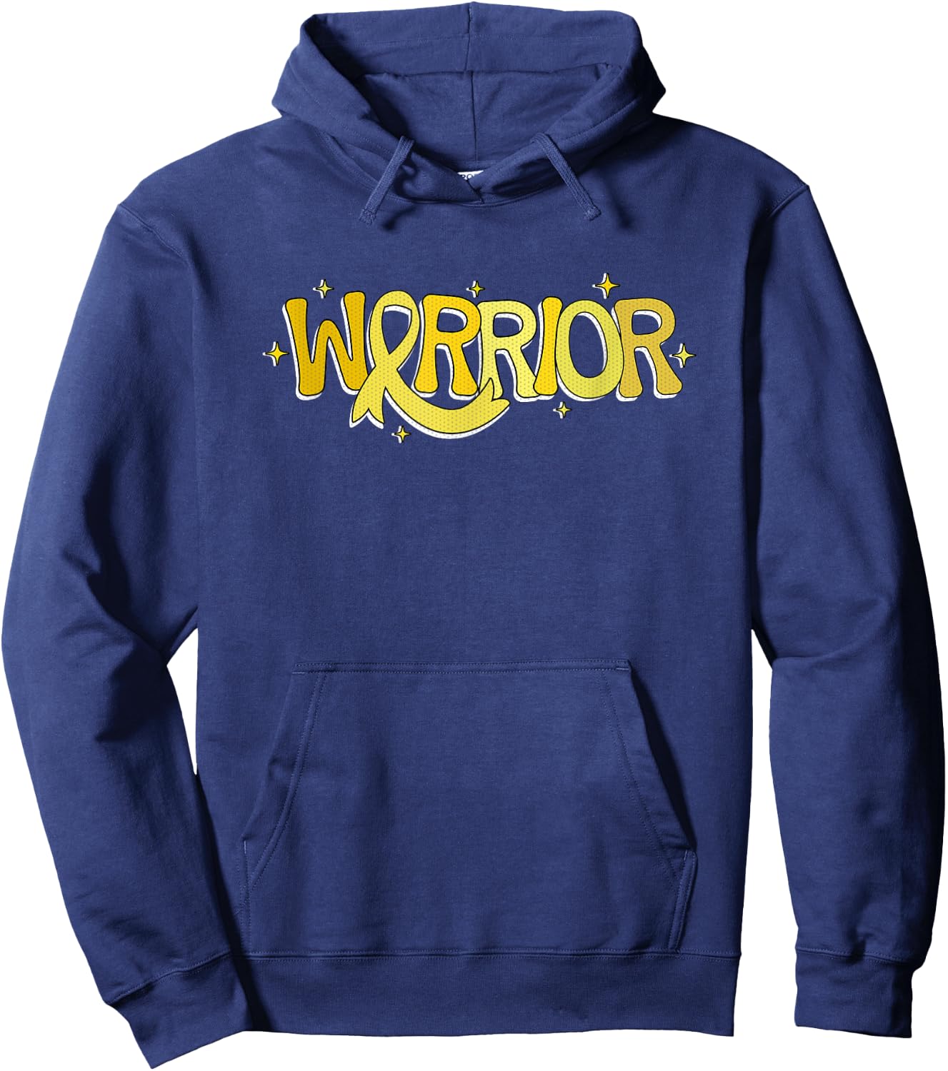 Sarcoma Cancer Warrior Yellow Ribbon Awareness Month Support Hoodie - Hoodie | Navy