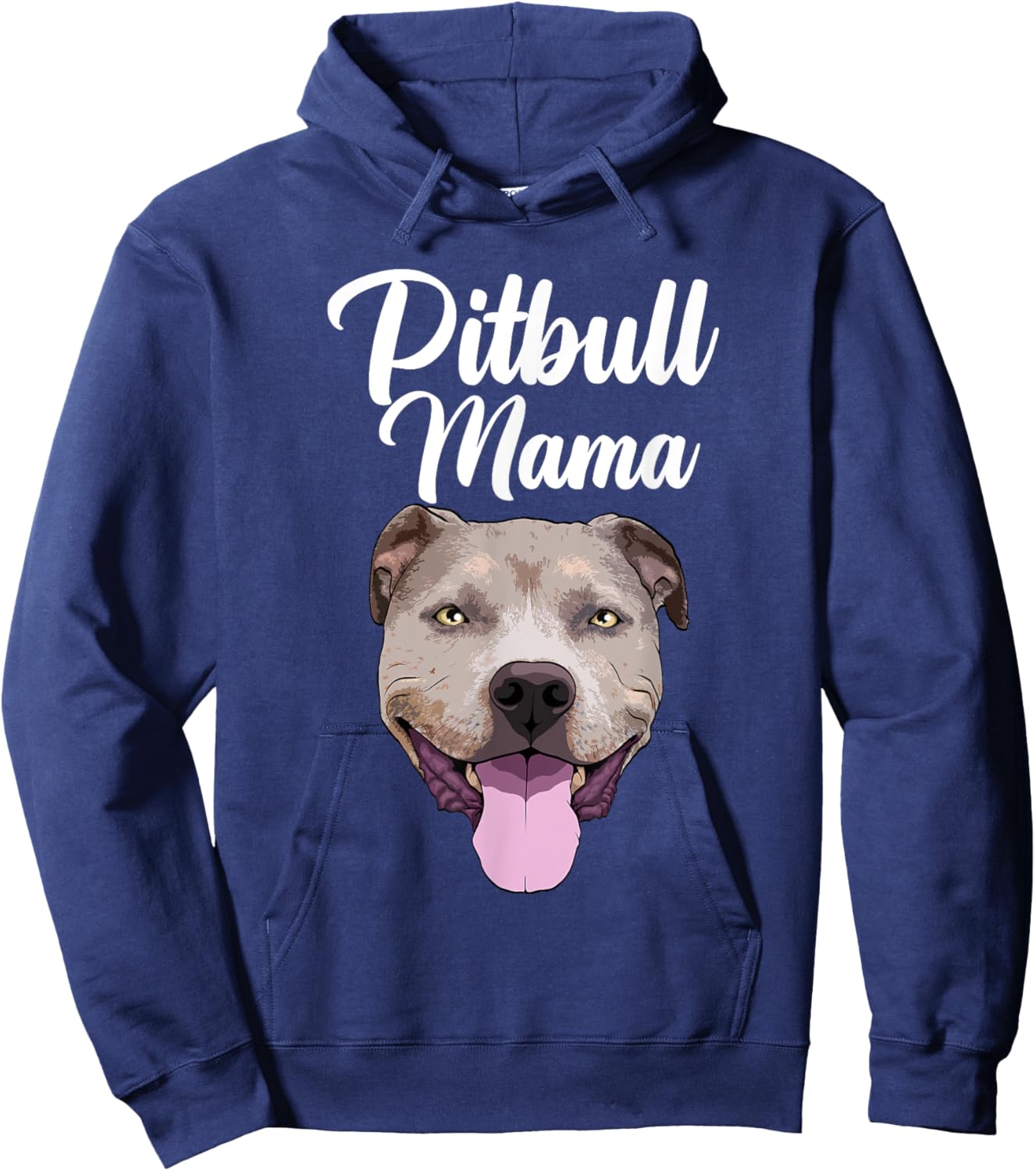 Cool Pitbull Mom Mama Pitbull Owner Dog Lover Hoodie - Hoodie | Navy
