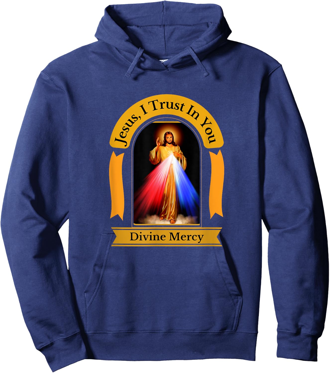 Divine Mercy Jesus I Trust In You Catholic Hoodie - Hoodie | Navy