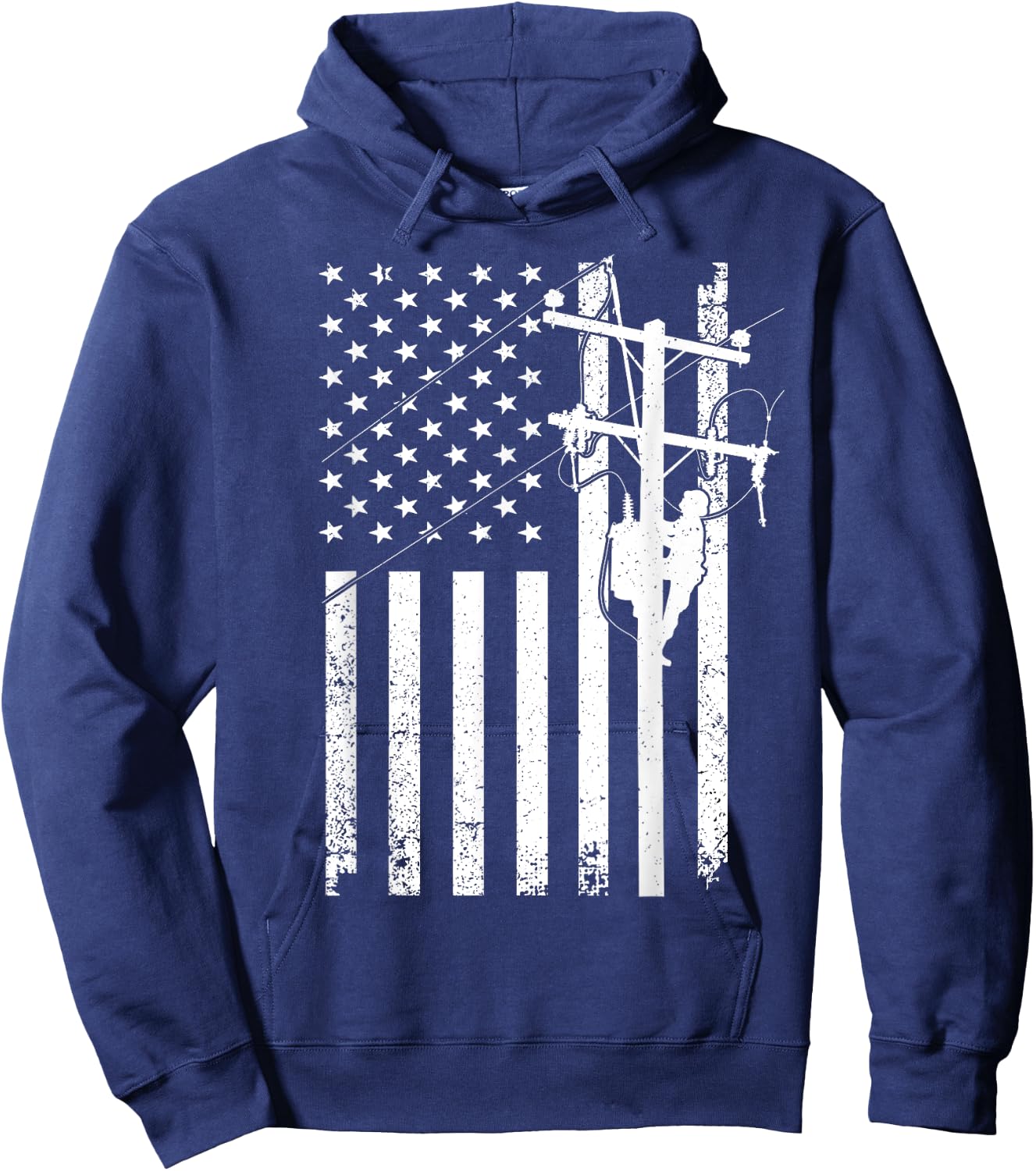 Lineman Gift Journeyman Lineman Accessories Stuff Cool Lineman Design Women Kids Electrical Lineman Hoodie - Hoodie | Navy