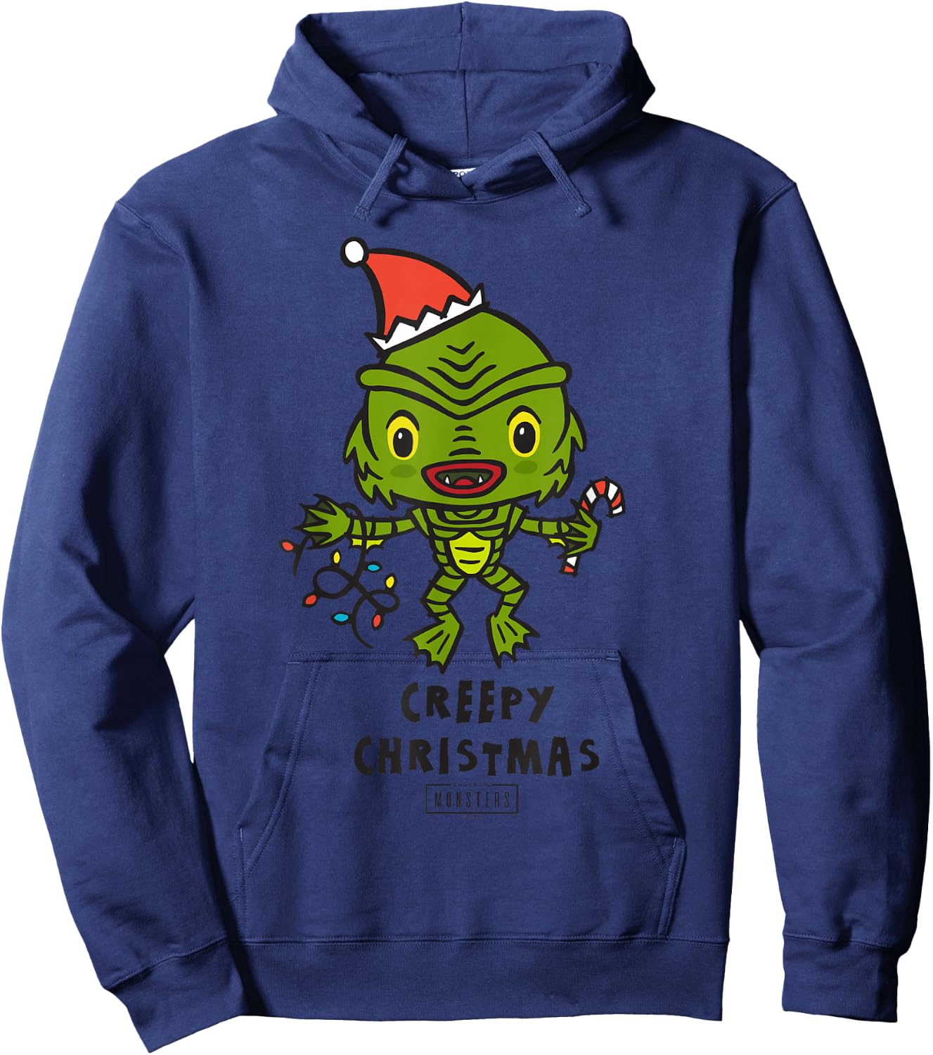 Universal Monsters Creature from the Black Lagoon Christmas Hoodie - Hoodie | Navy