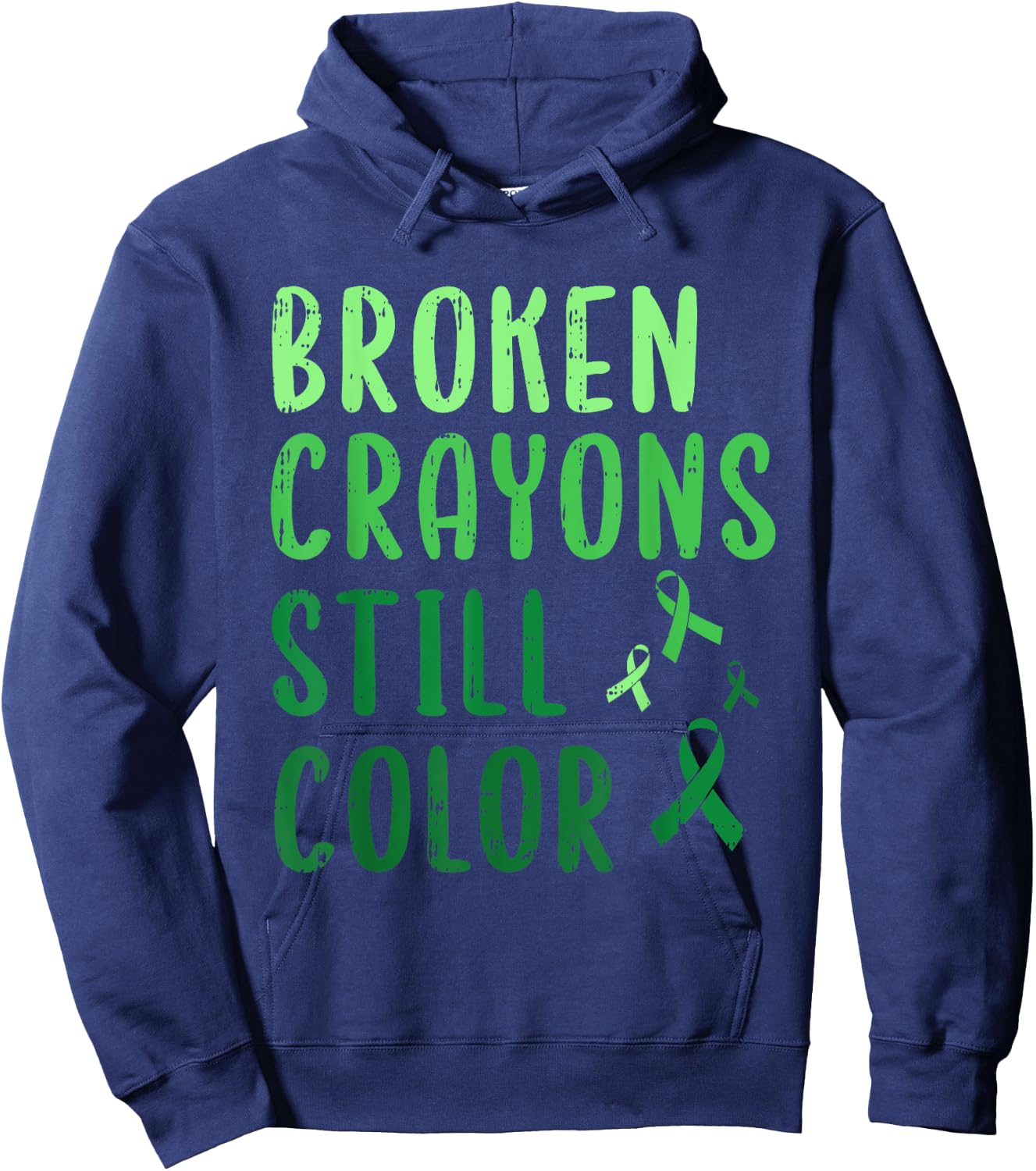 Broken Crayons Still Color Mental Health Awareness Warrior Hoodie - Hoodie | Navy